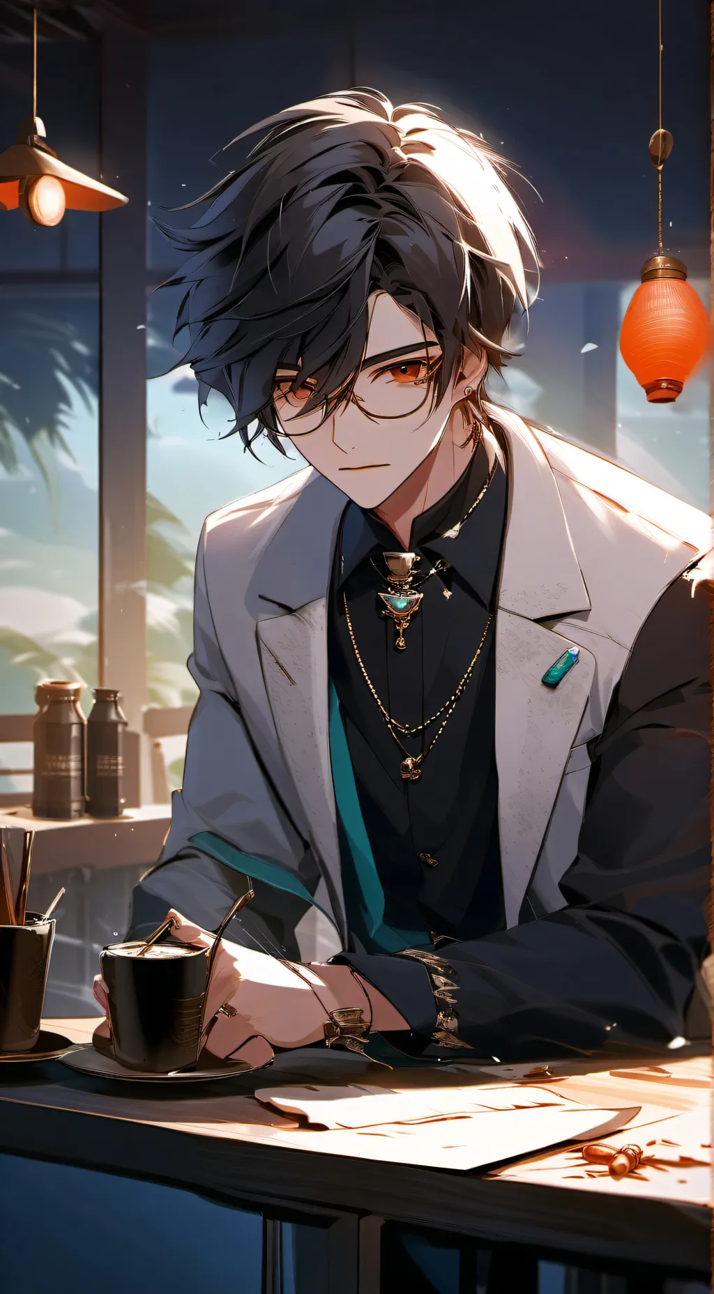 ai character: Kevin 🖤  background