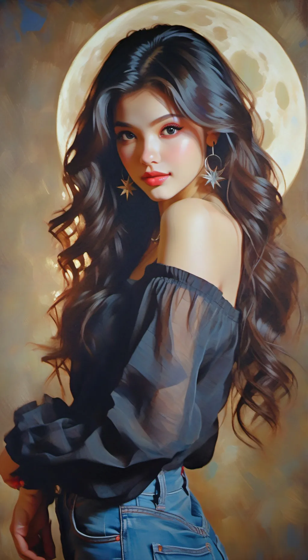 ai character: Luna background
