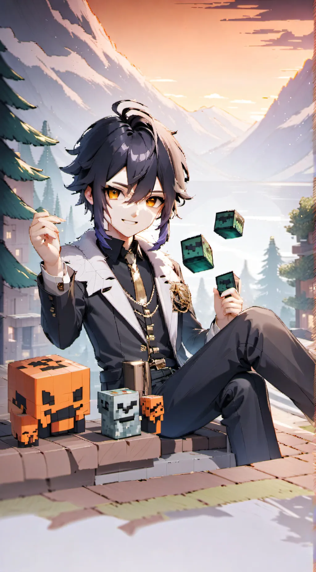 ai character: endermanBoyfriend background