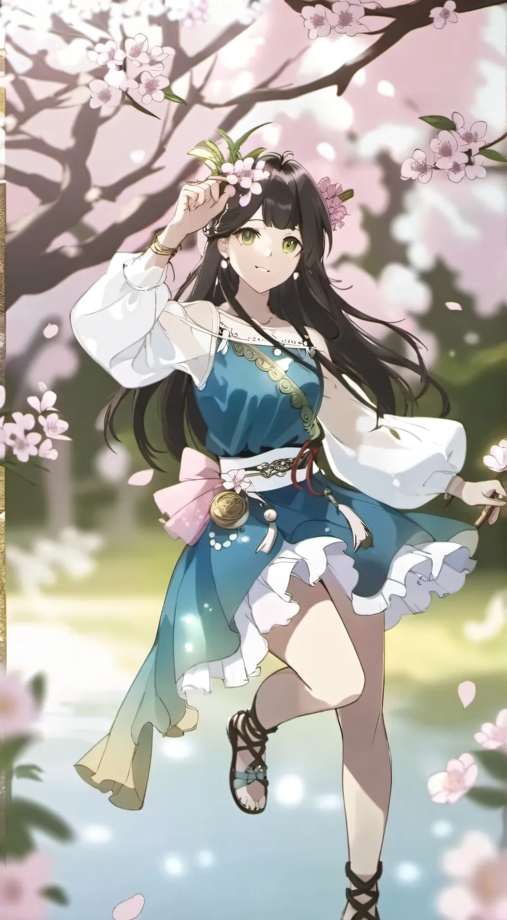 ai character: 🌺мира🌺 background