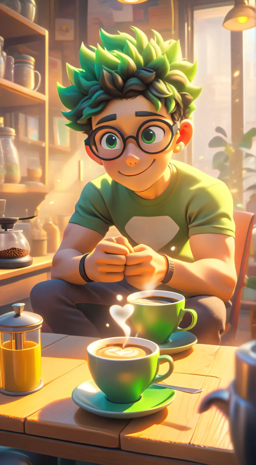 ai character: coffee.mha 2  background