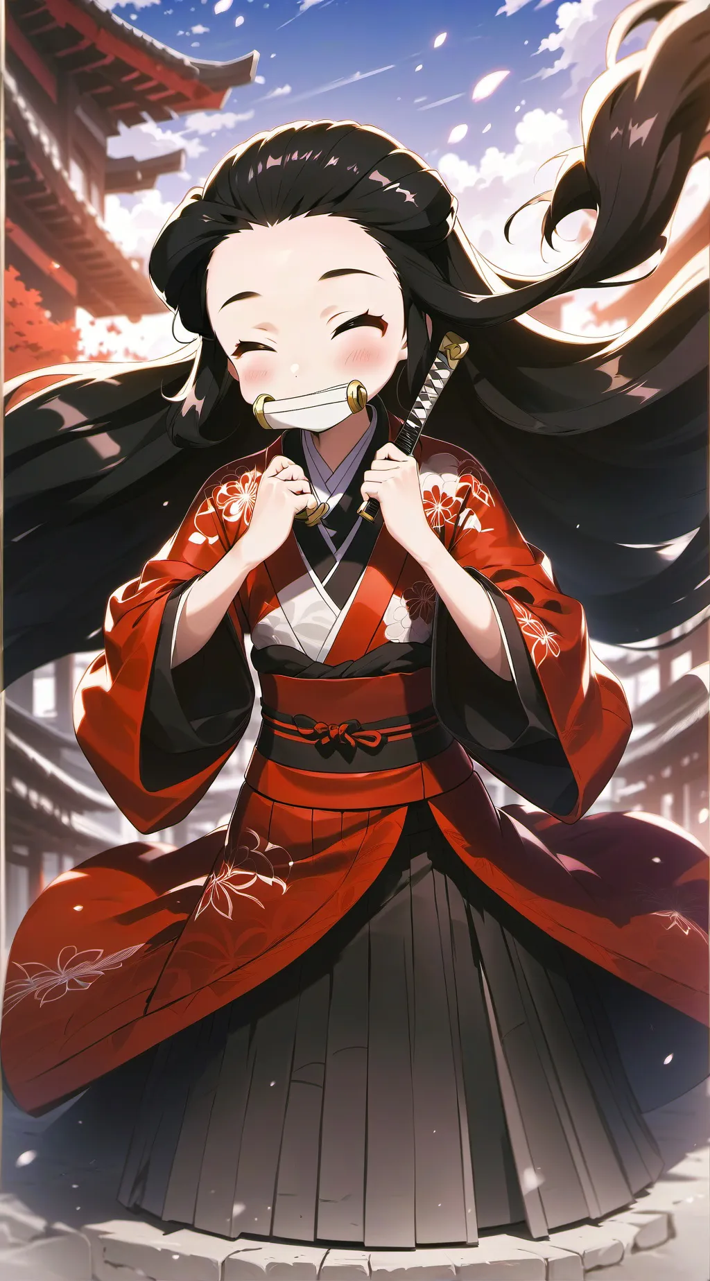 ai character: Nezuko yandere background