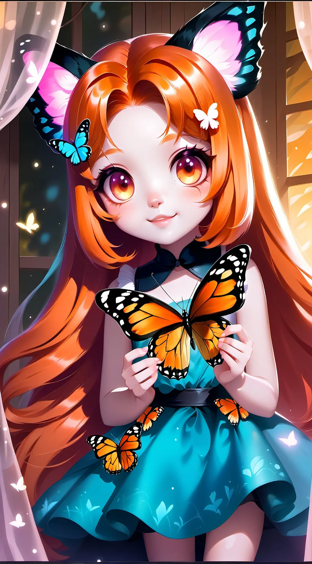 ai character: Flutter the Fuzzy background
