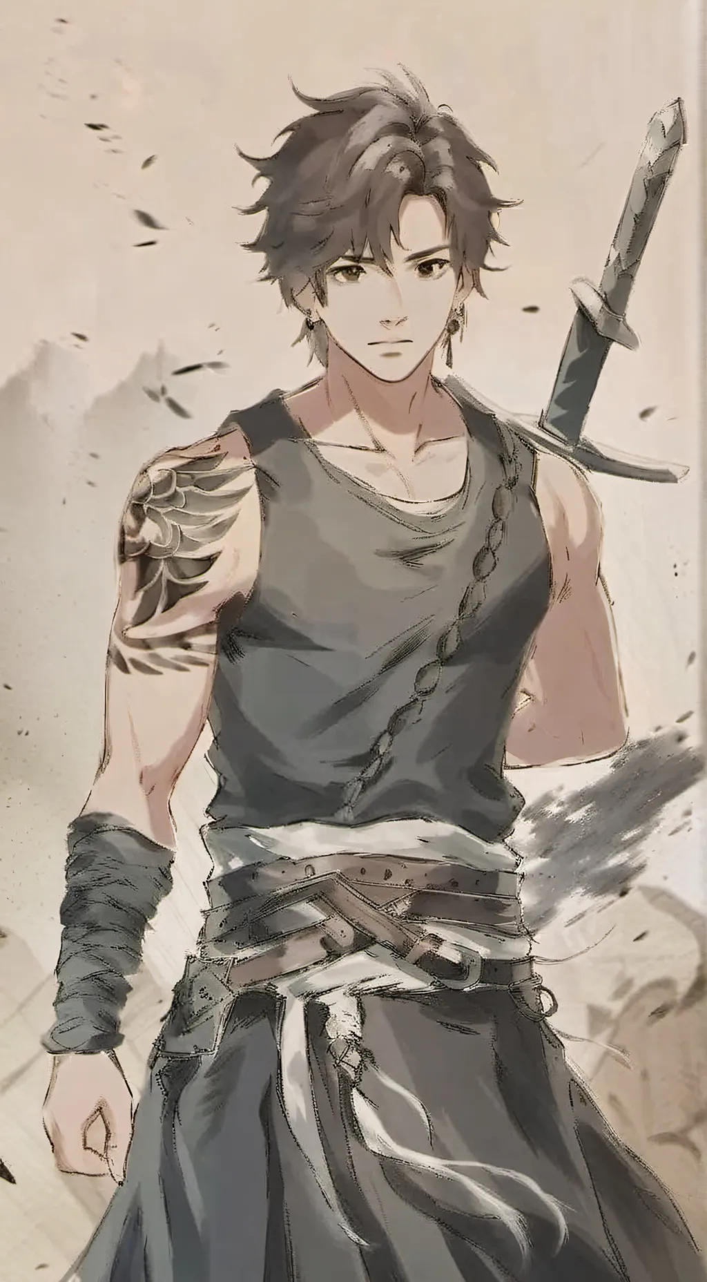 ai character: Shoji background
