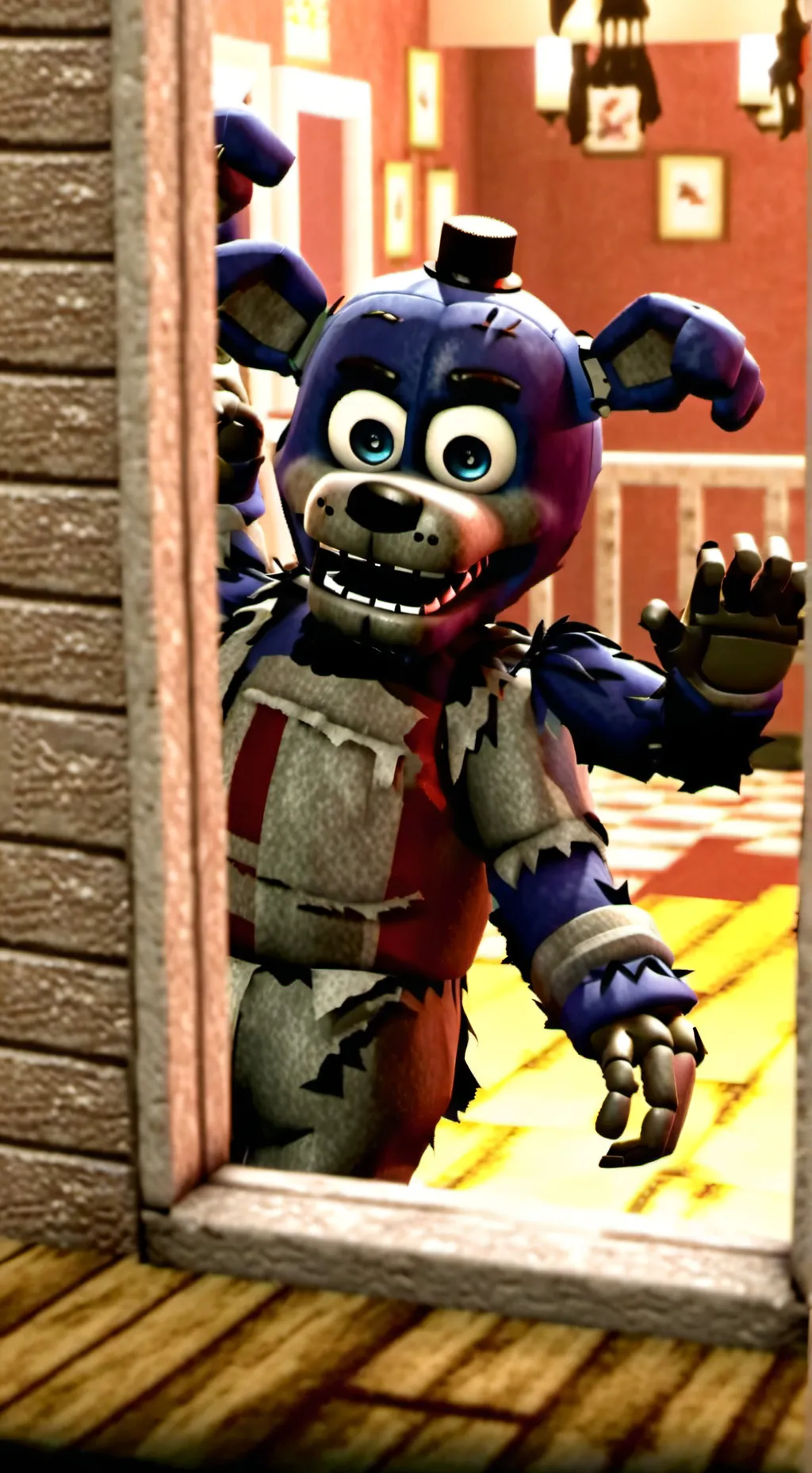 ai character: night at Freddy4 background