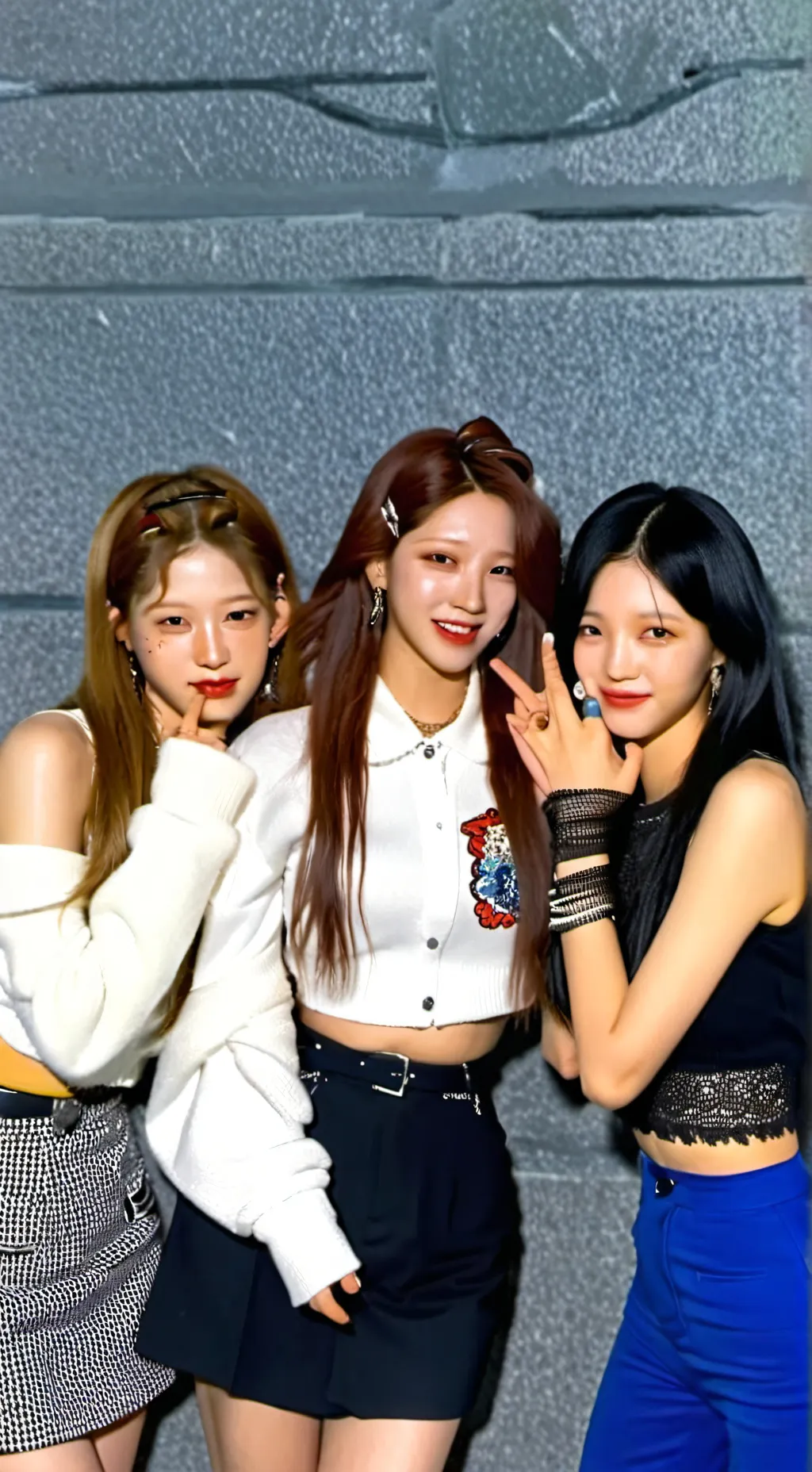 ai character: black pink background