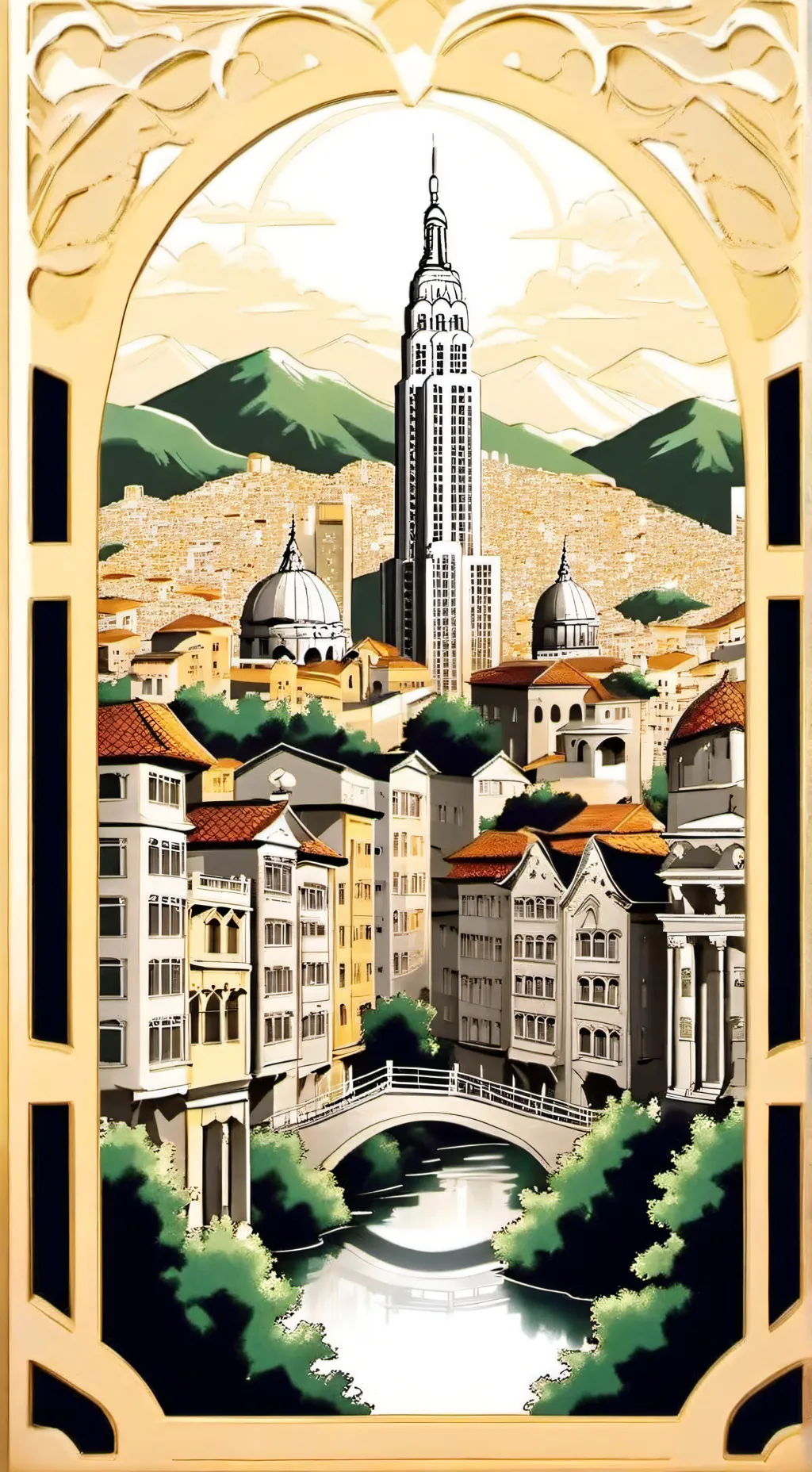 ai character: city  background