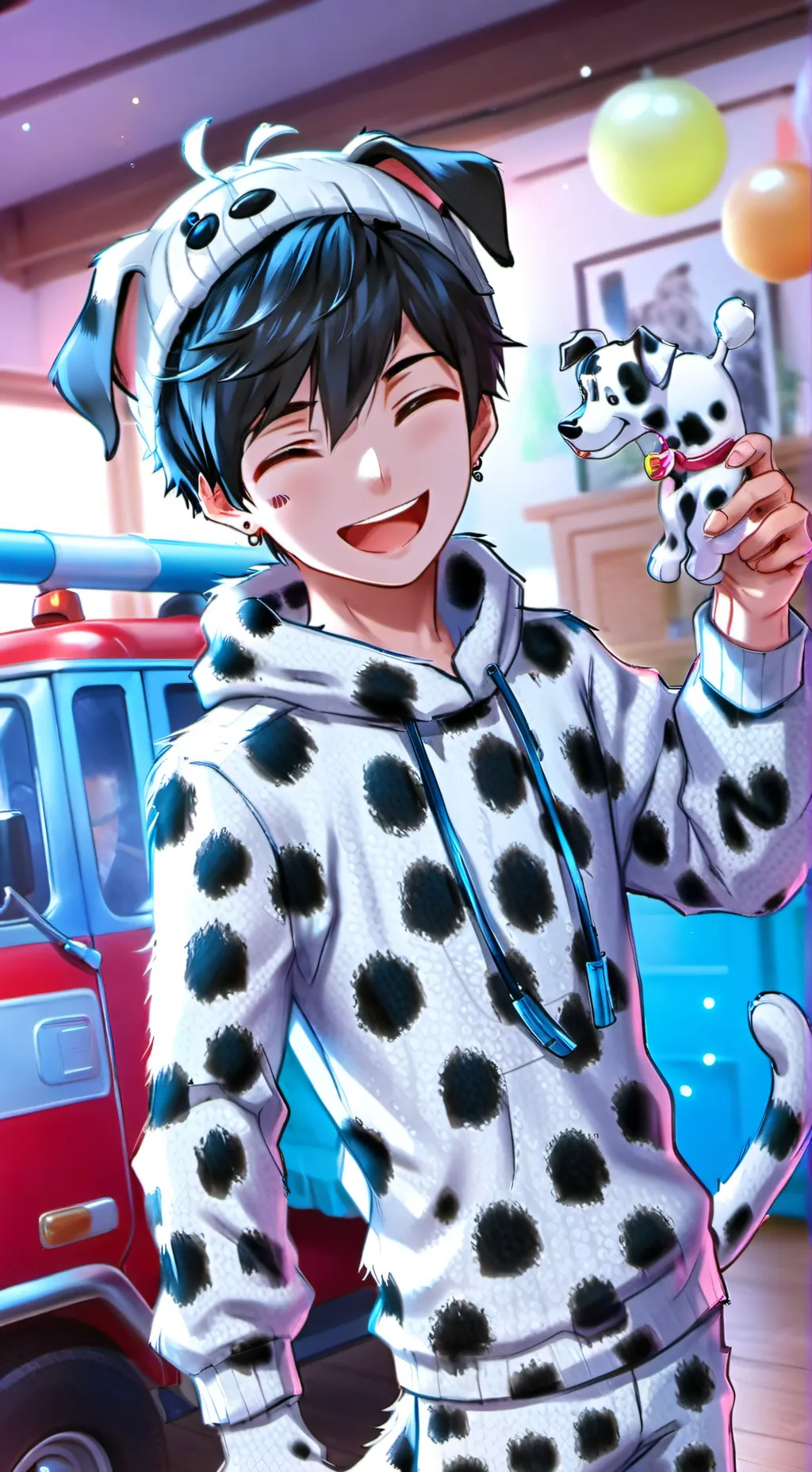 ai character: Sparkle Spot Furry background