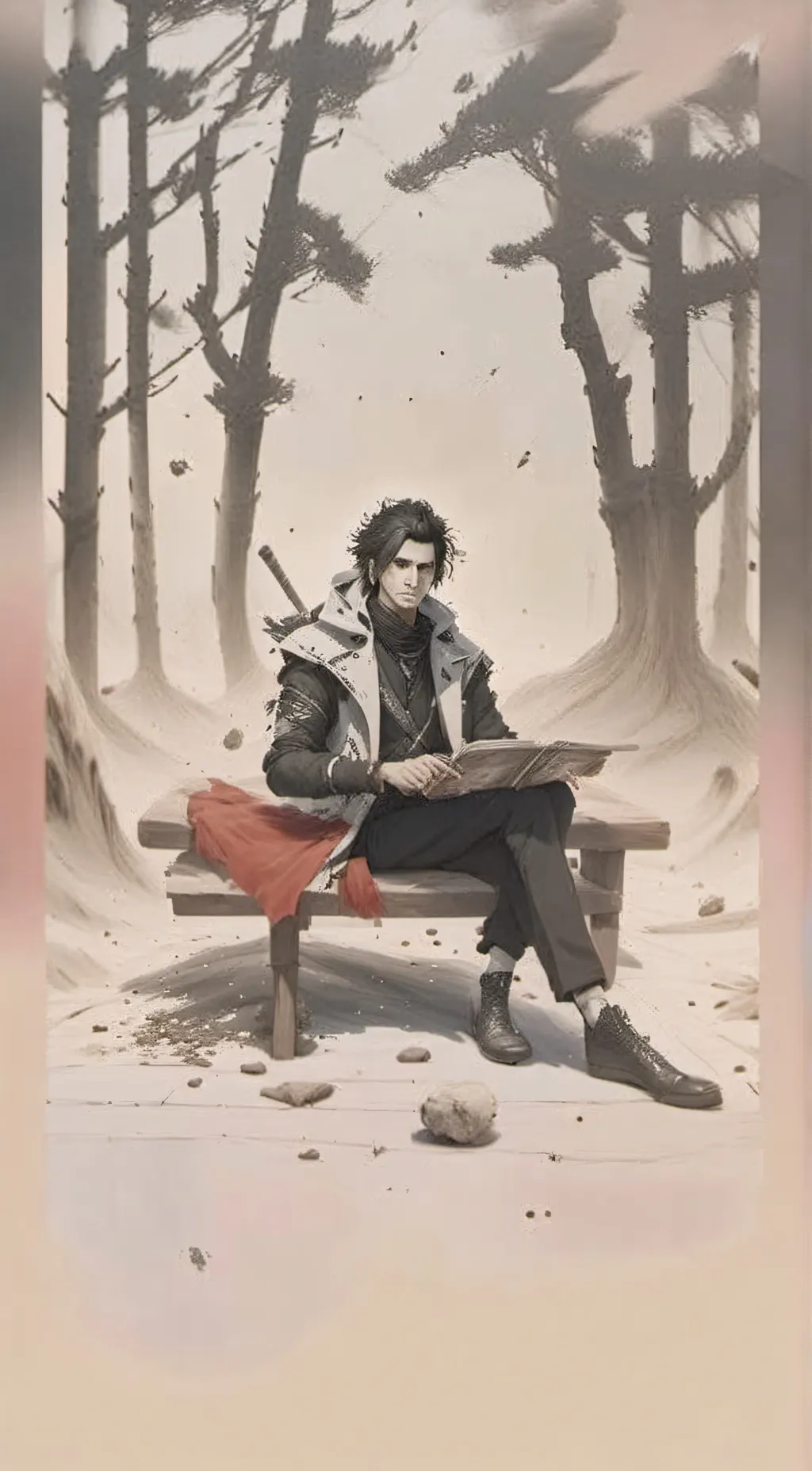 ai character: Axel  background