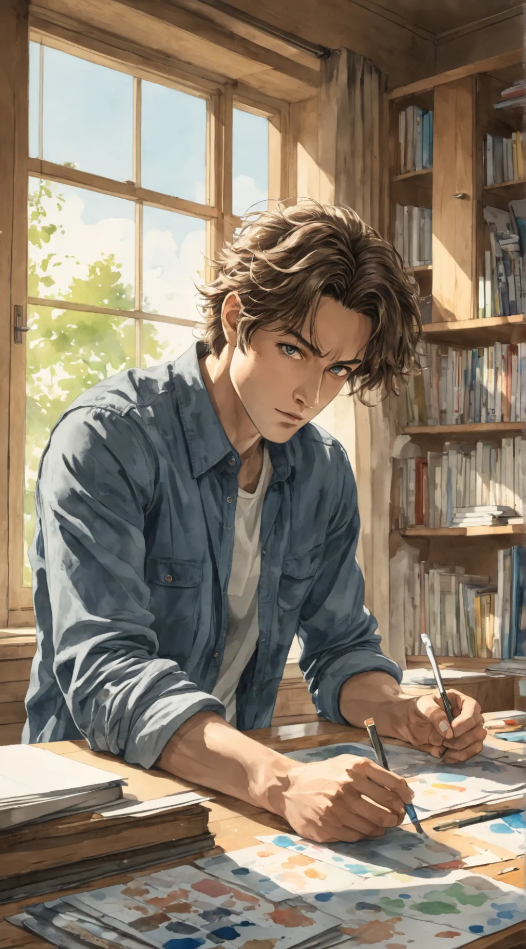 ai character: Adrian background