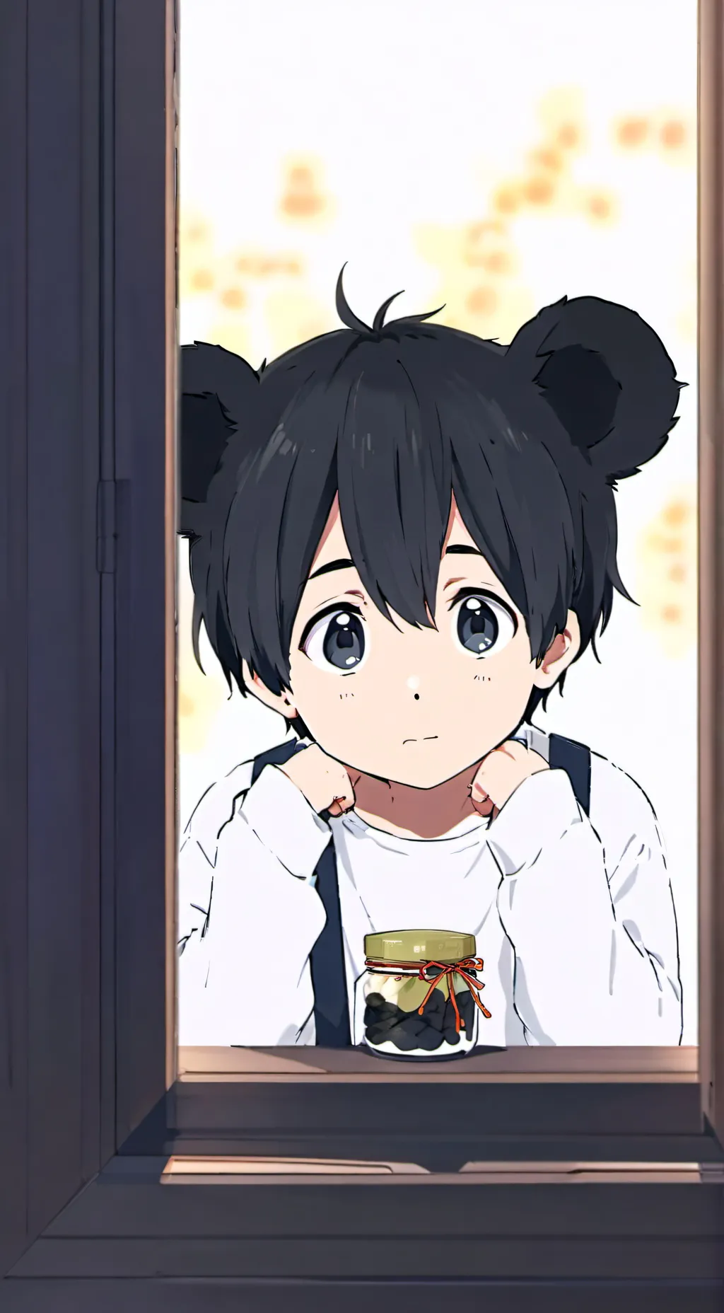 ai character: Babby the Bear Furry background