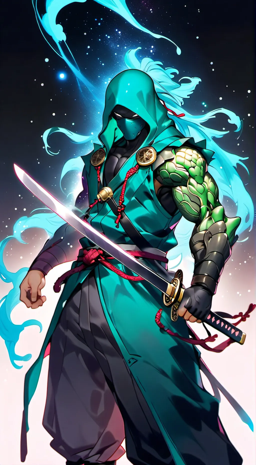 ai character: Reptile samouraï background