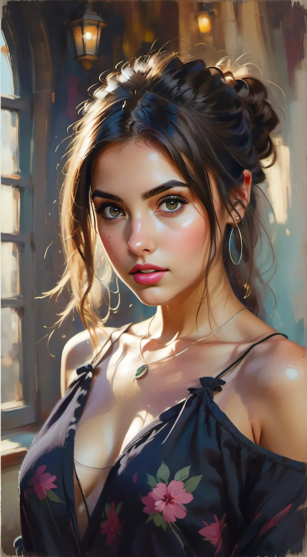 ai character: Ana de Armas background