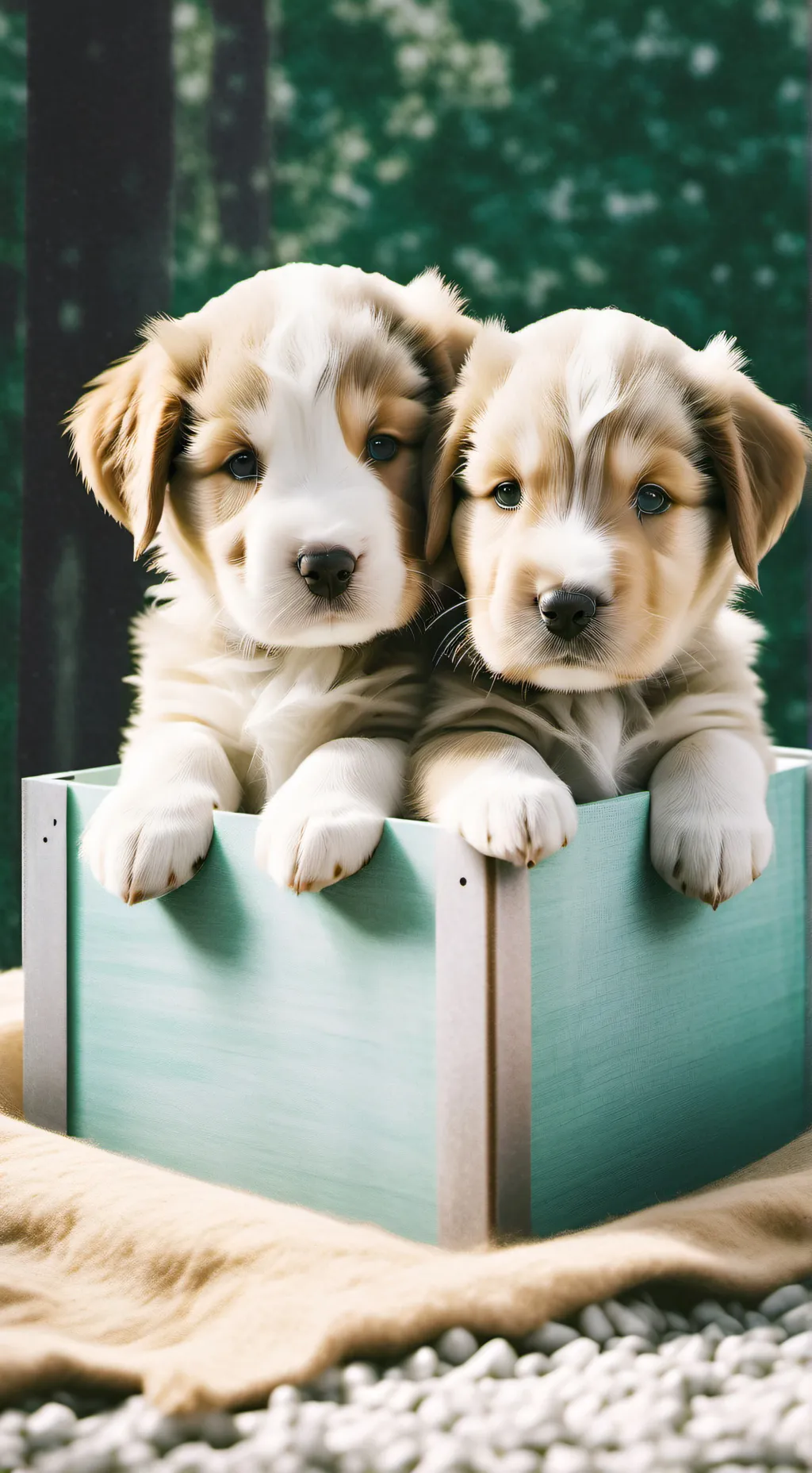 ai character: Puppies background