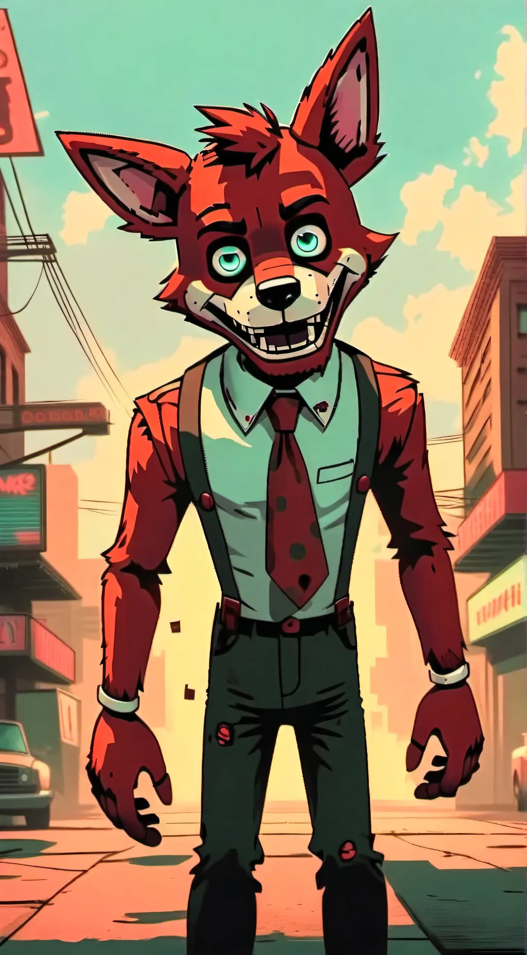 ai character: Fluffy’s Arcade background