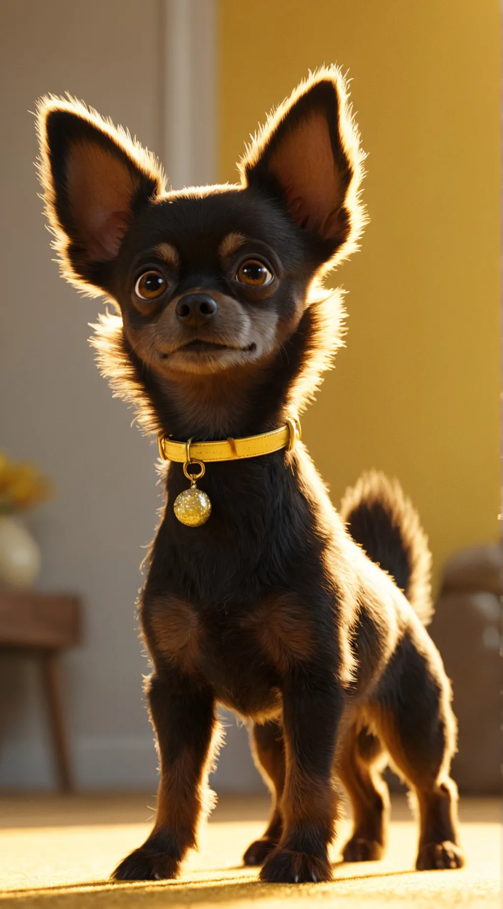ai character: Chihuahua  background