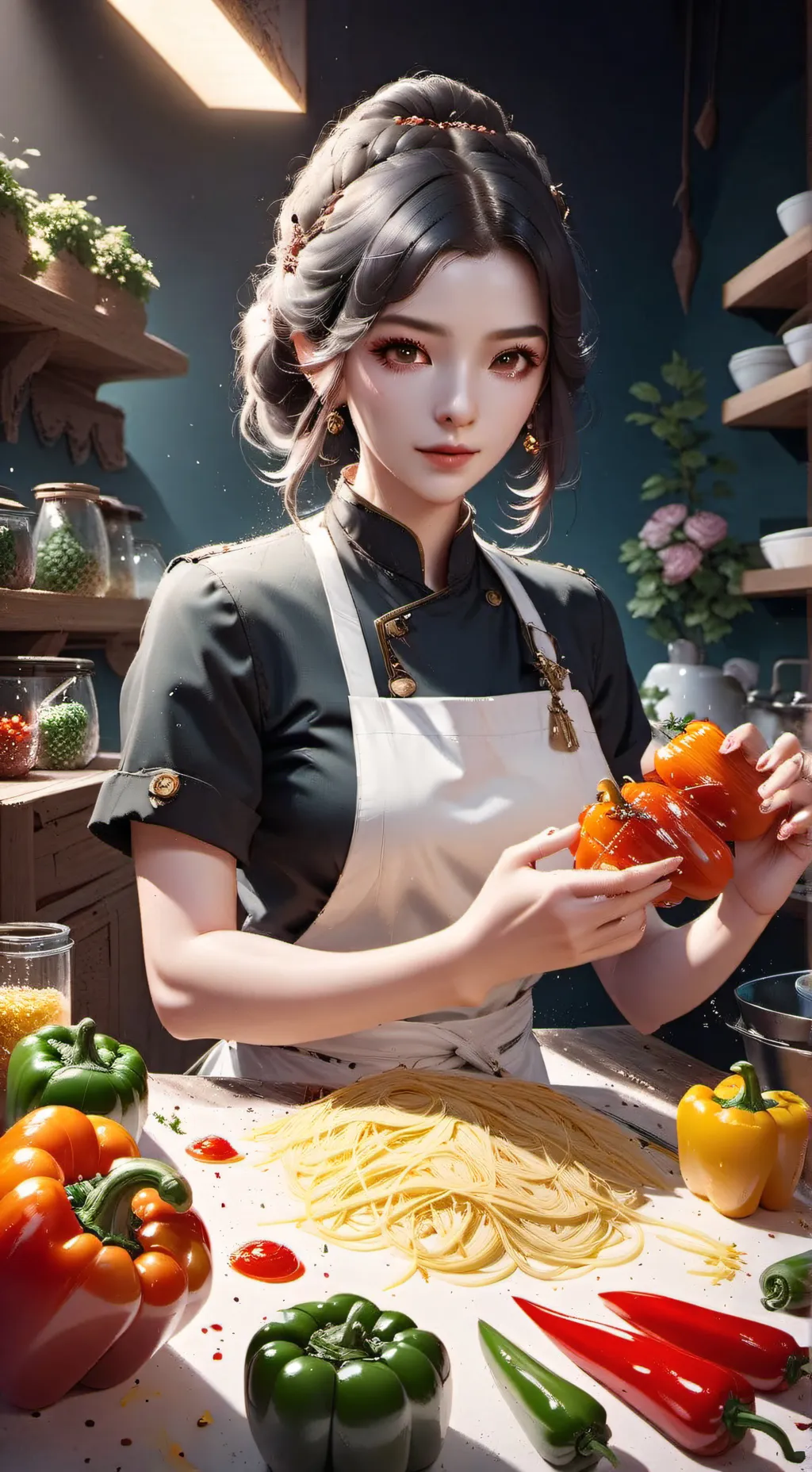 ai character: Jennifer  background