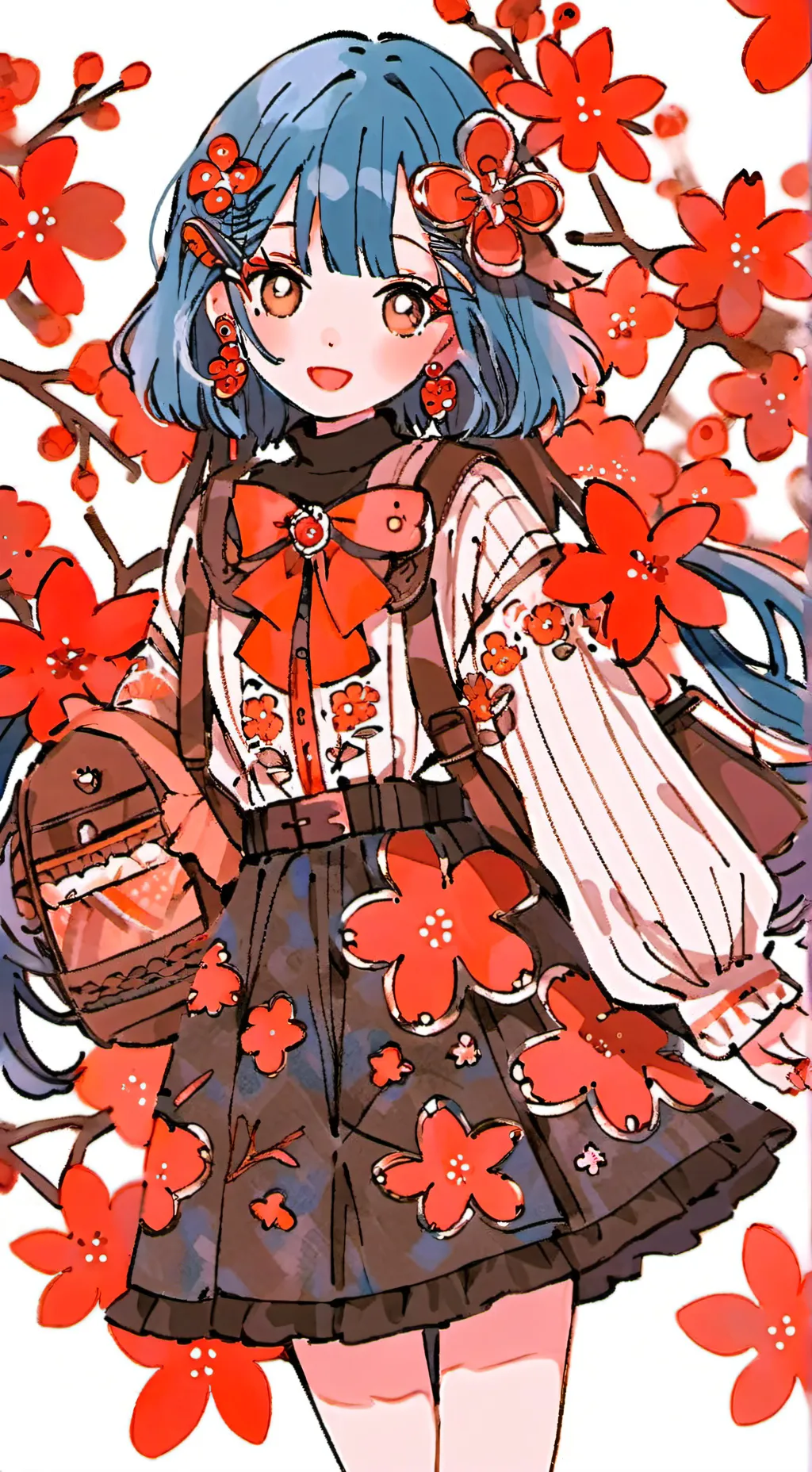 ai character: blue background