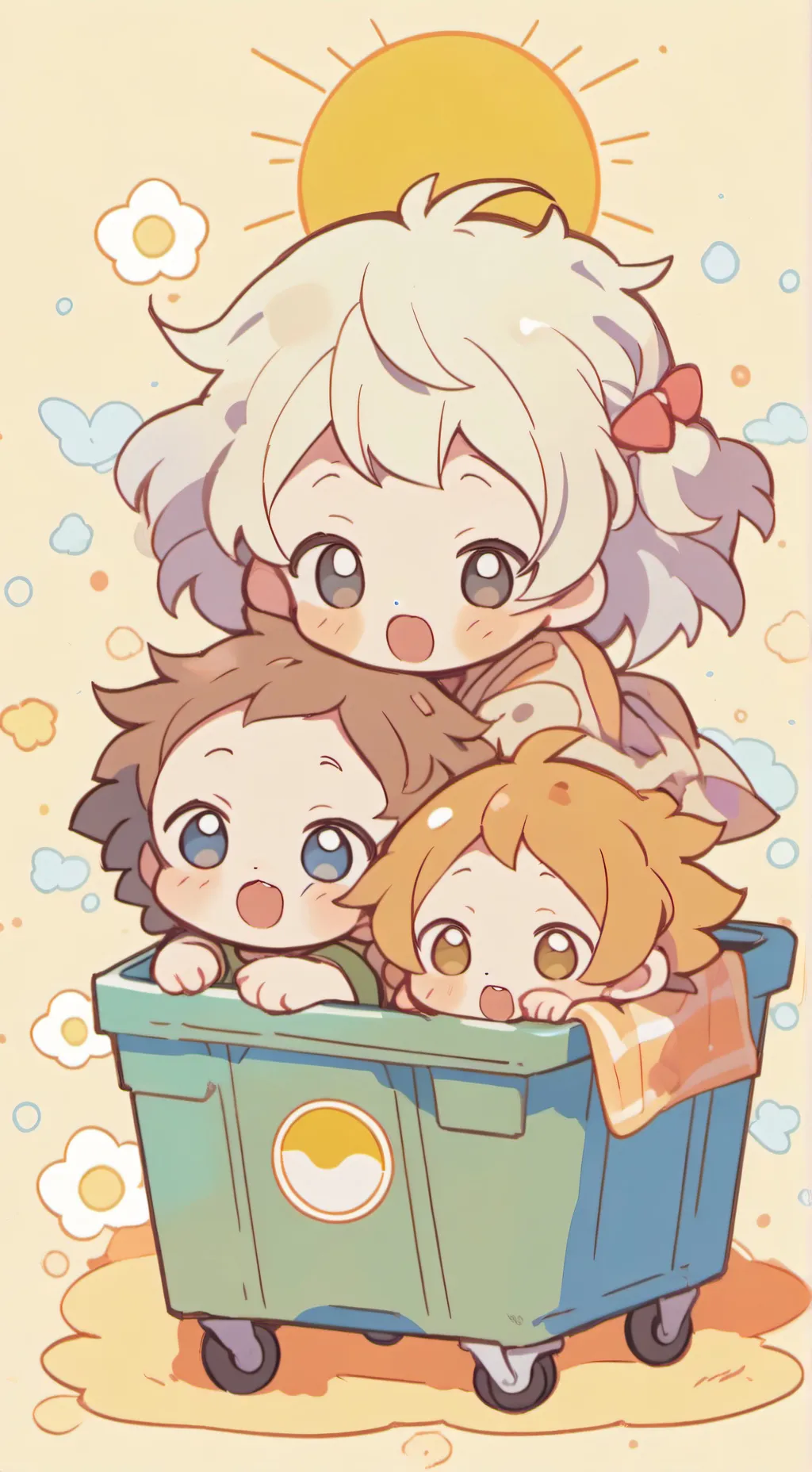 ai character: Sun babies ☀️ background