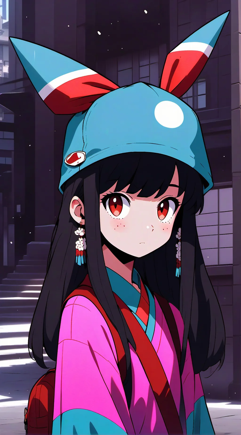 ai character: one Piace starving background
