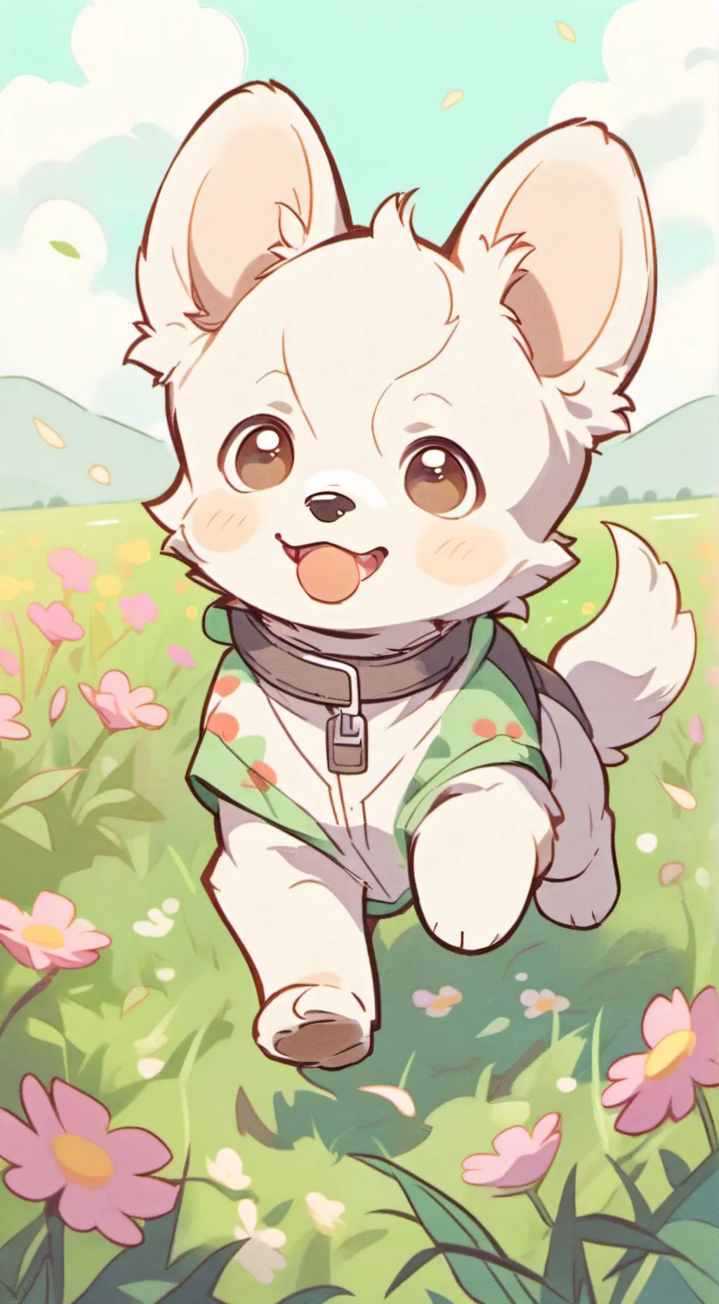 ai character: puppy background