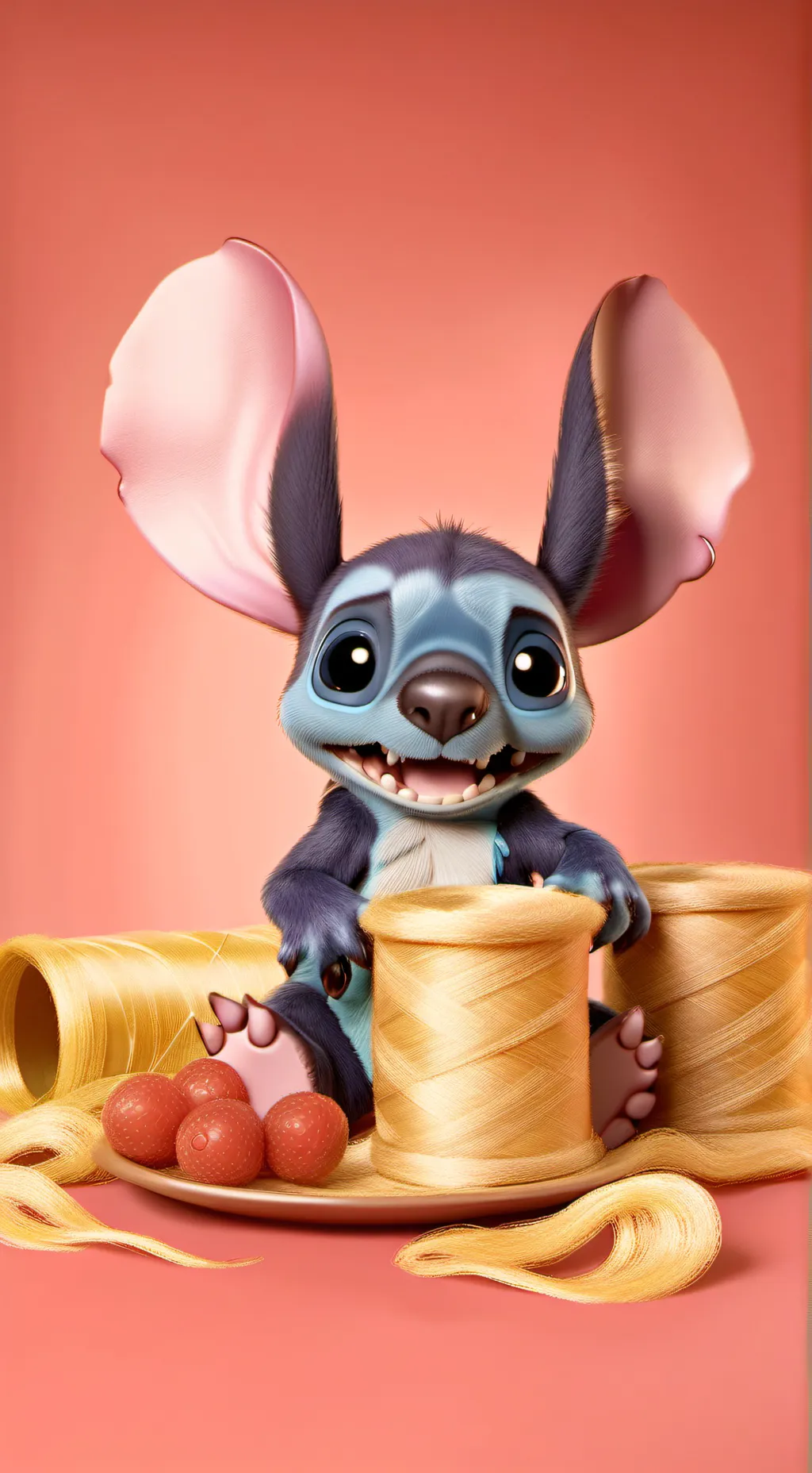 ai character: stitch background