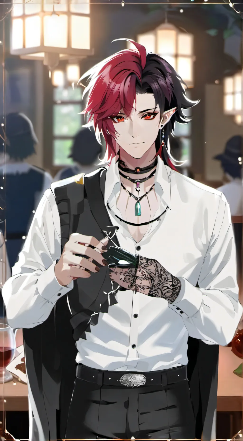 ai character: x Salem x background