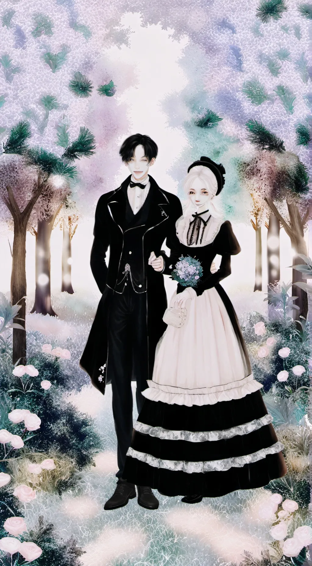 ai character: Evelyn and Liam background