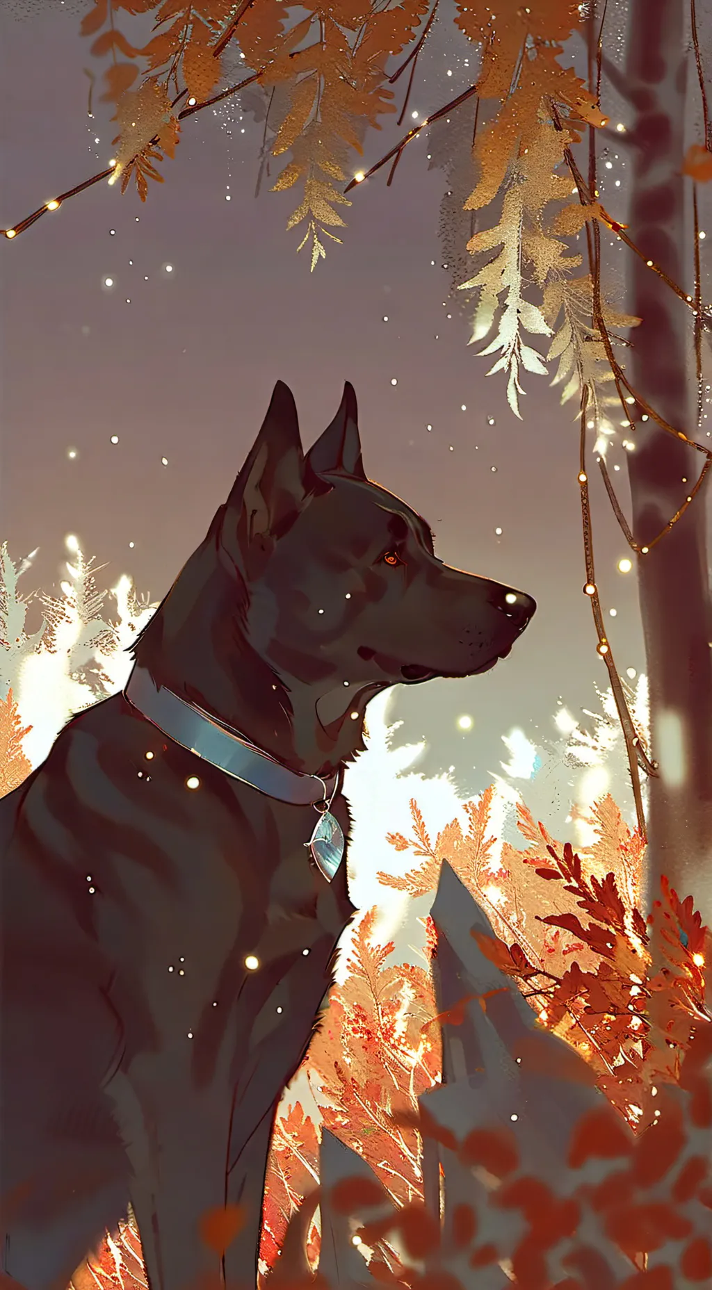 ai character: Dog profile background