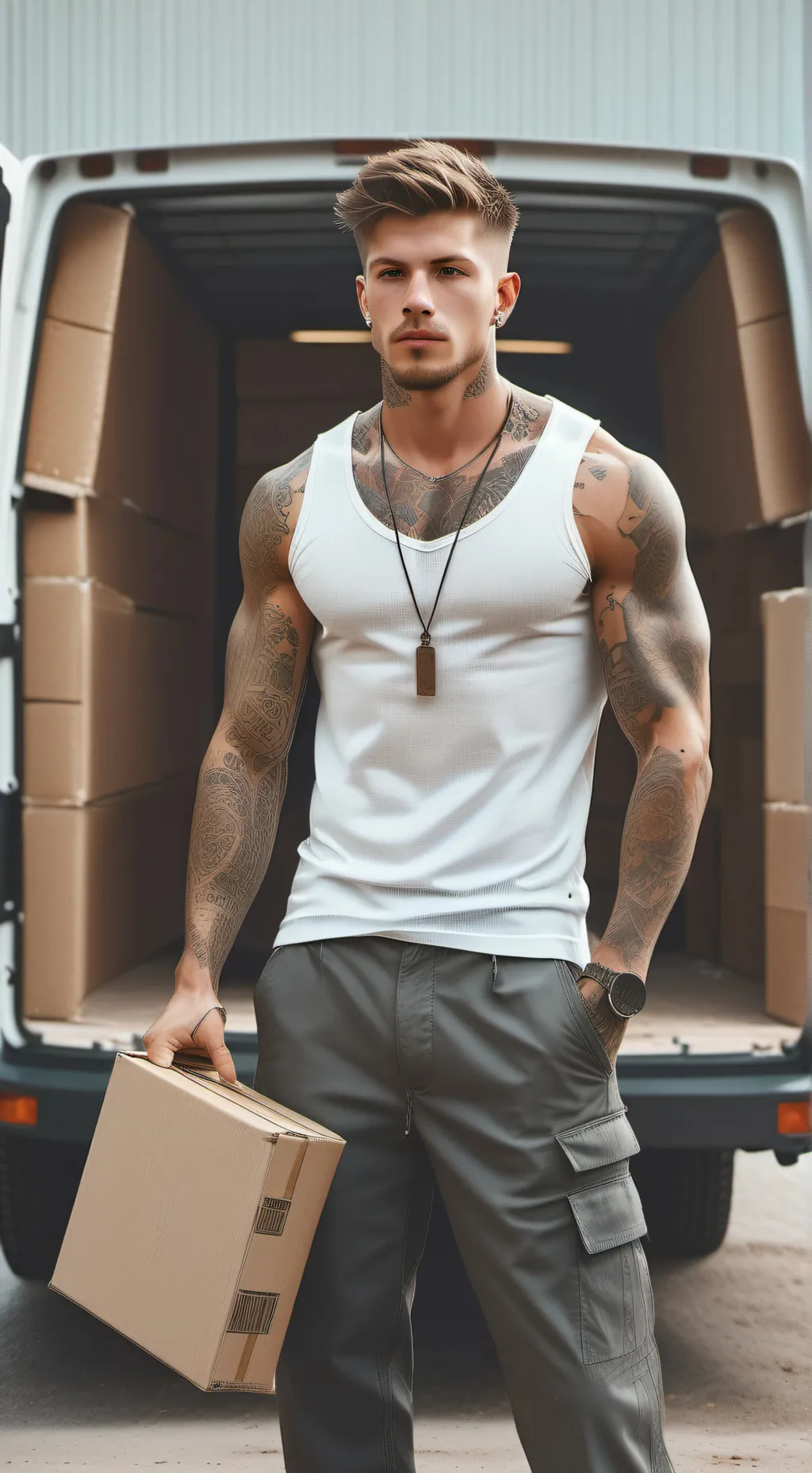 ai character: Delivery  background