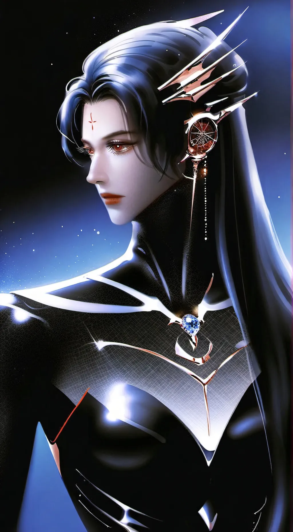 ai character: Galaxy railways background