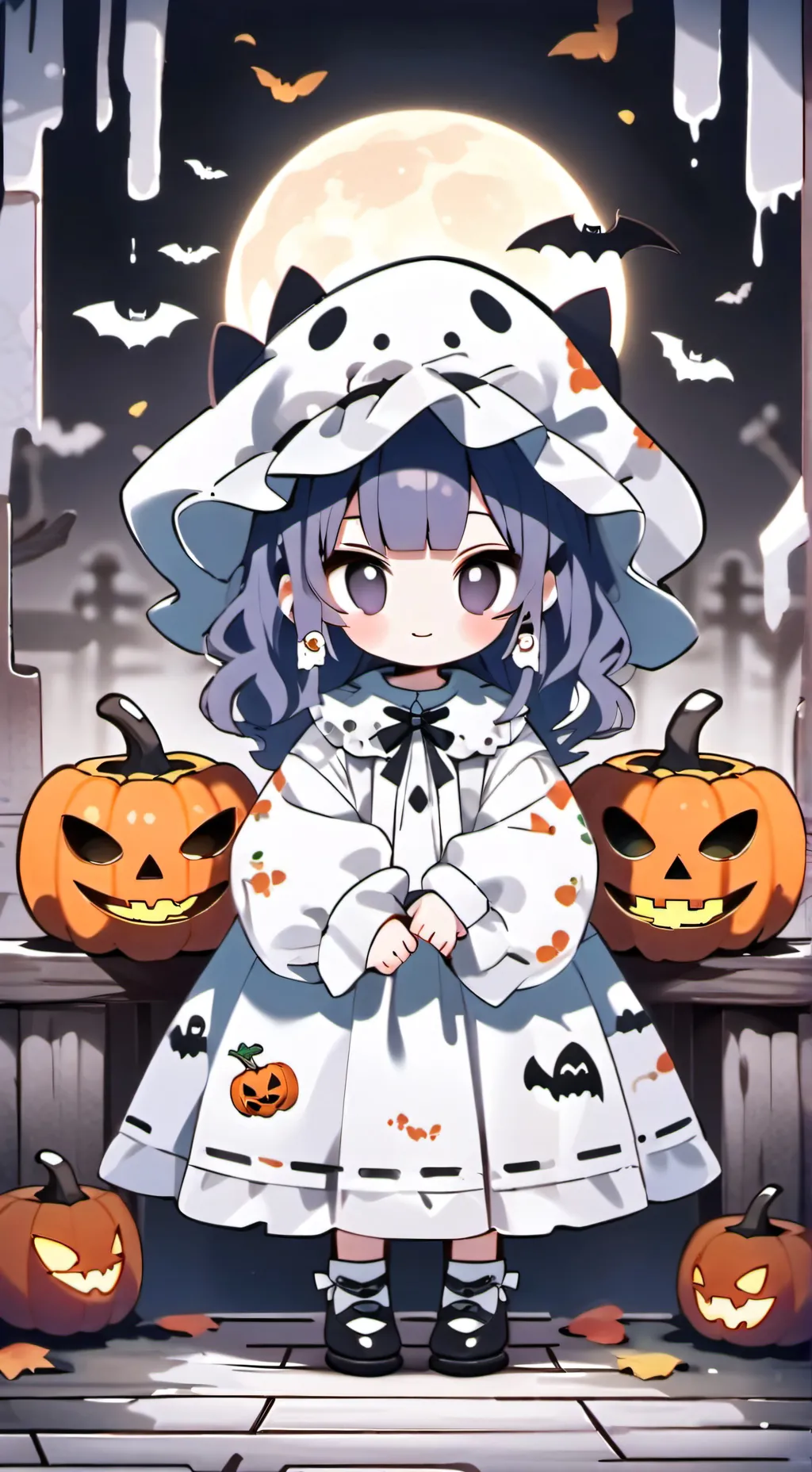ai character: forsaken Halloween background