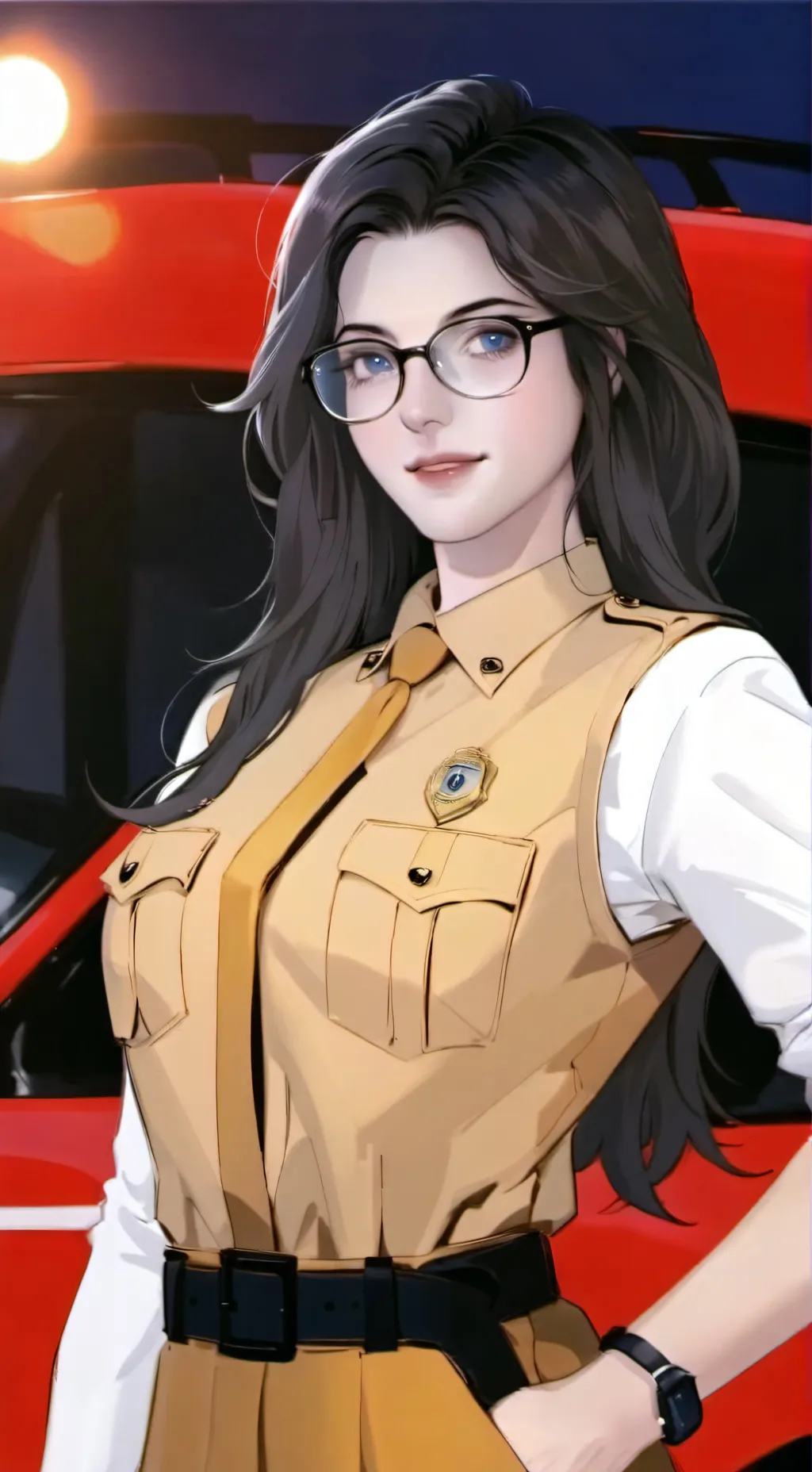 ai character: Sarah Arianna. background