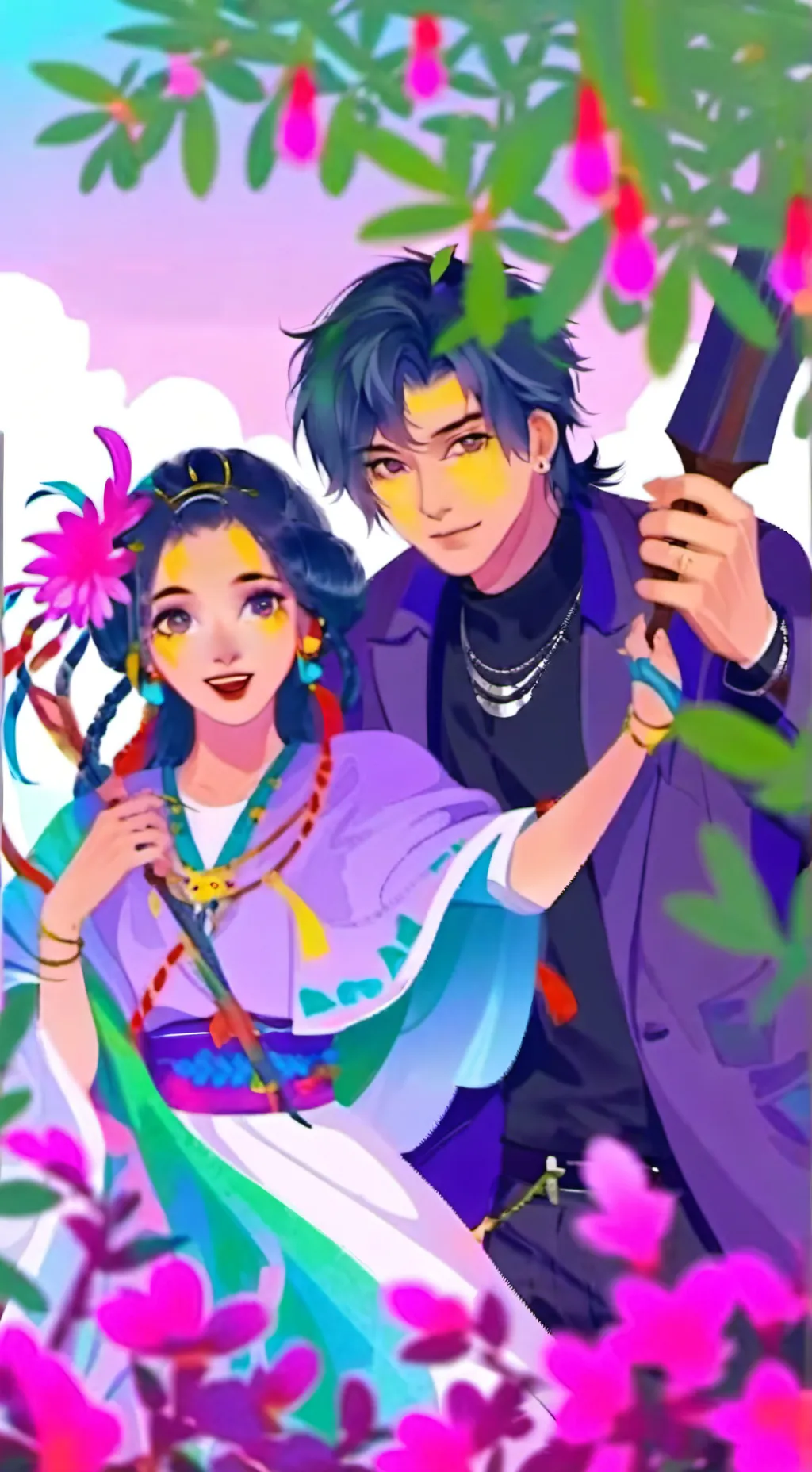 ai character: k pop demon hunter background