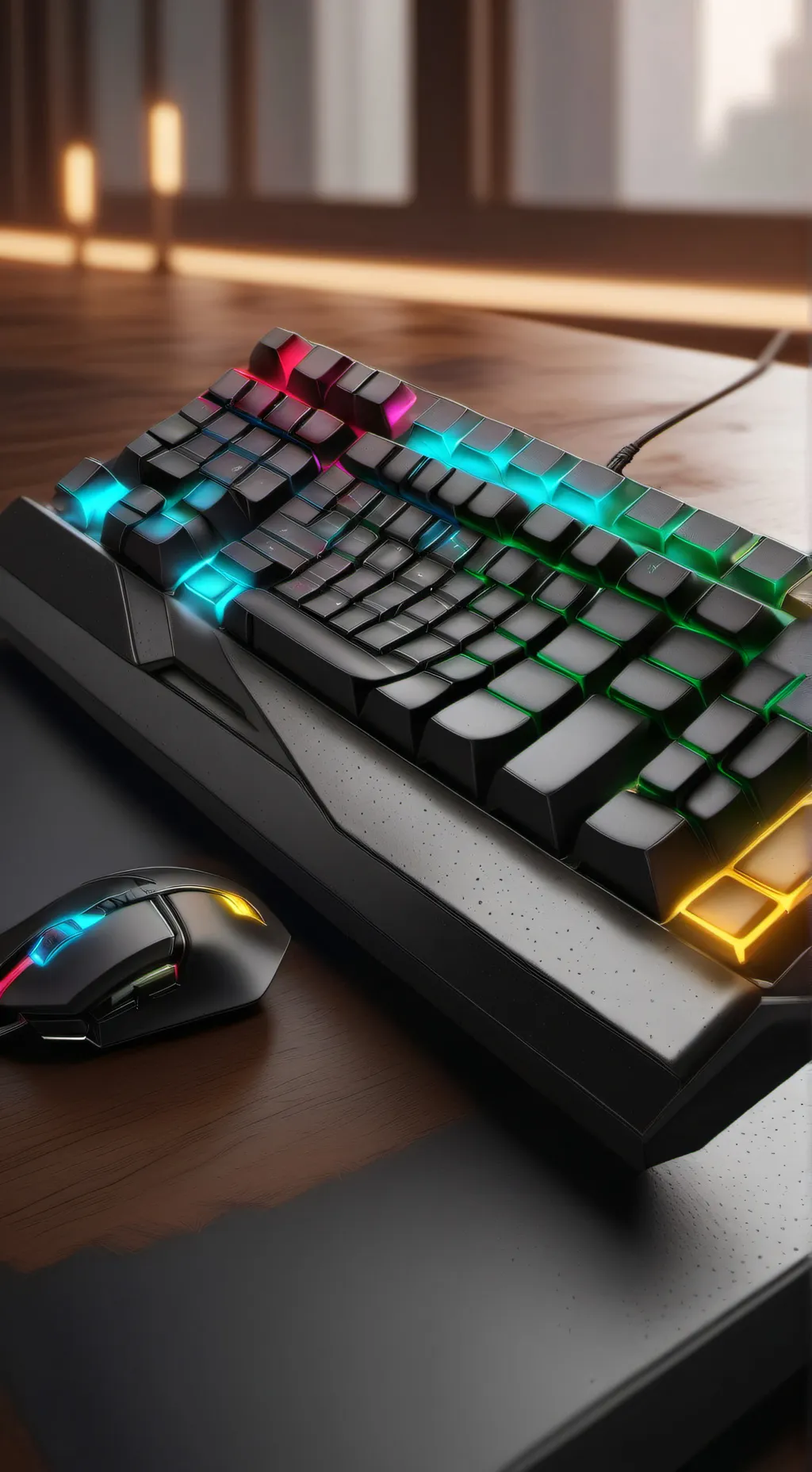 ai character: Teclado background