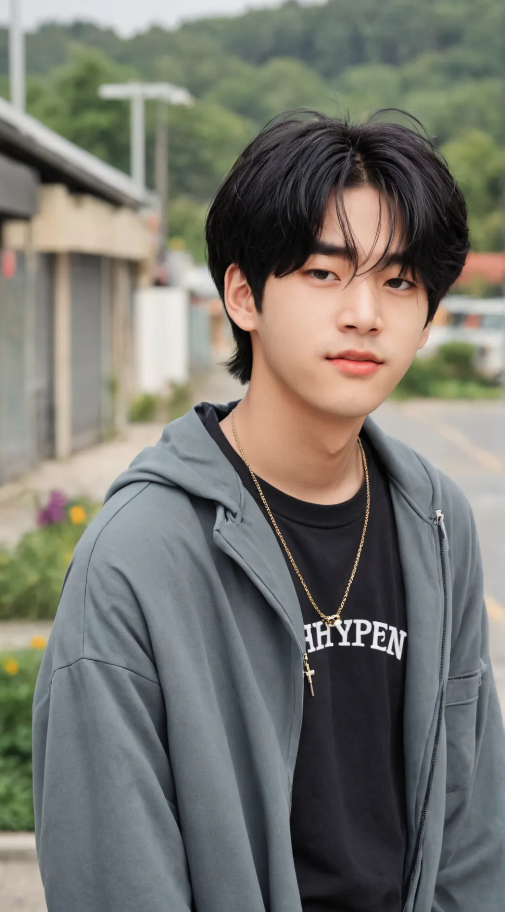 ai character: Jake from enhypen  background