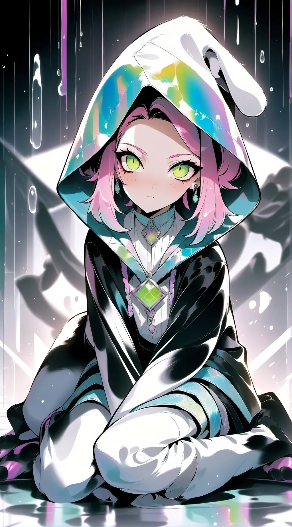 ai character: Zoey and mystery background