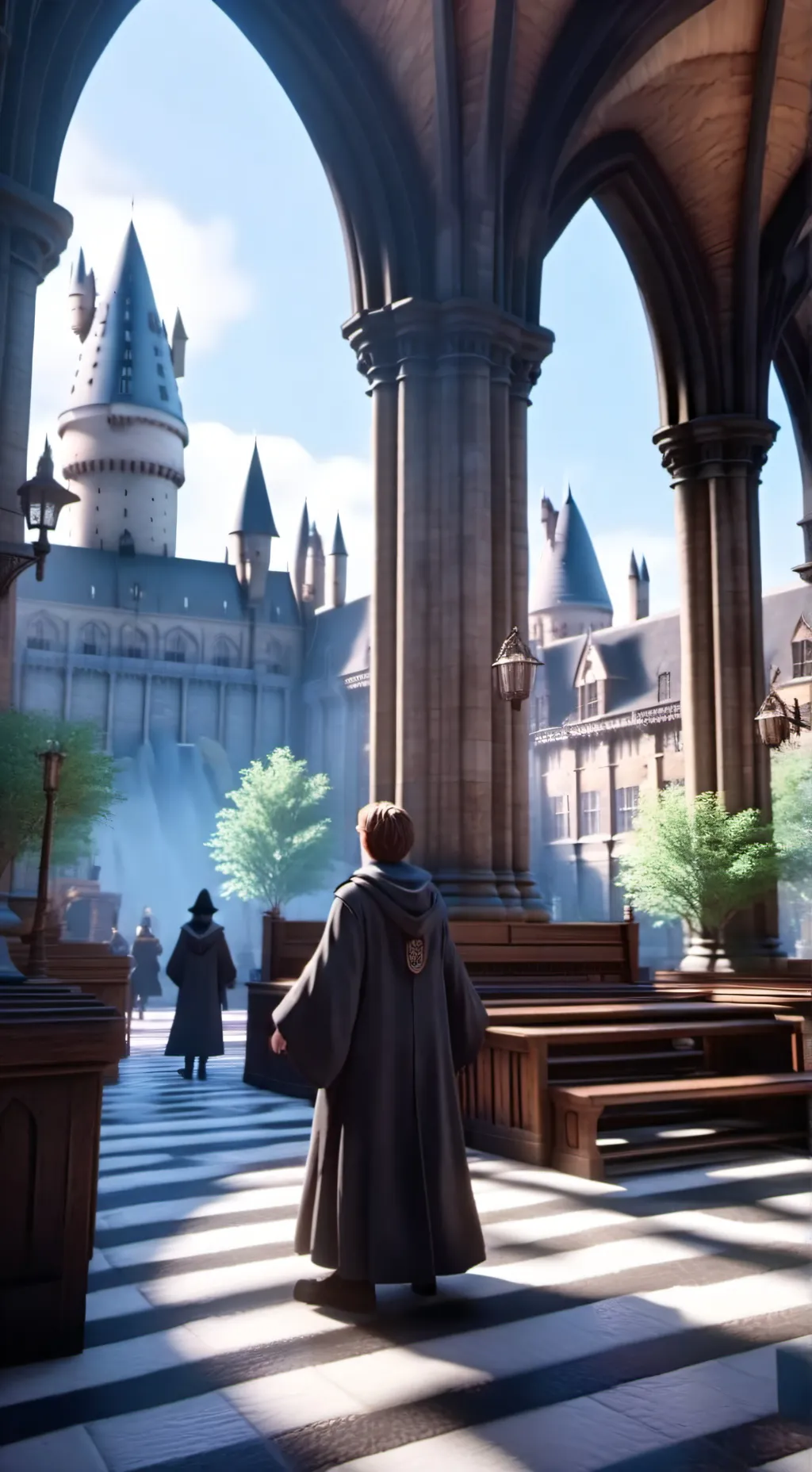 ai character: Hogwarts background