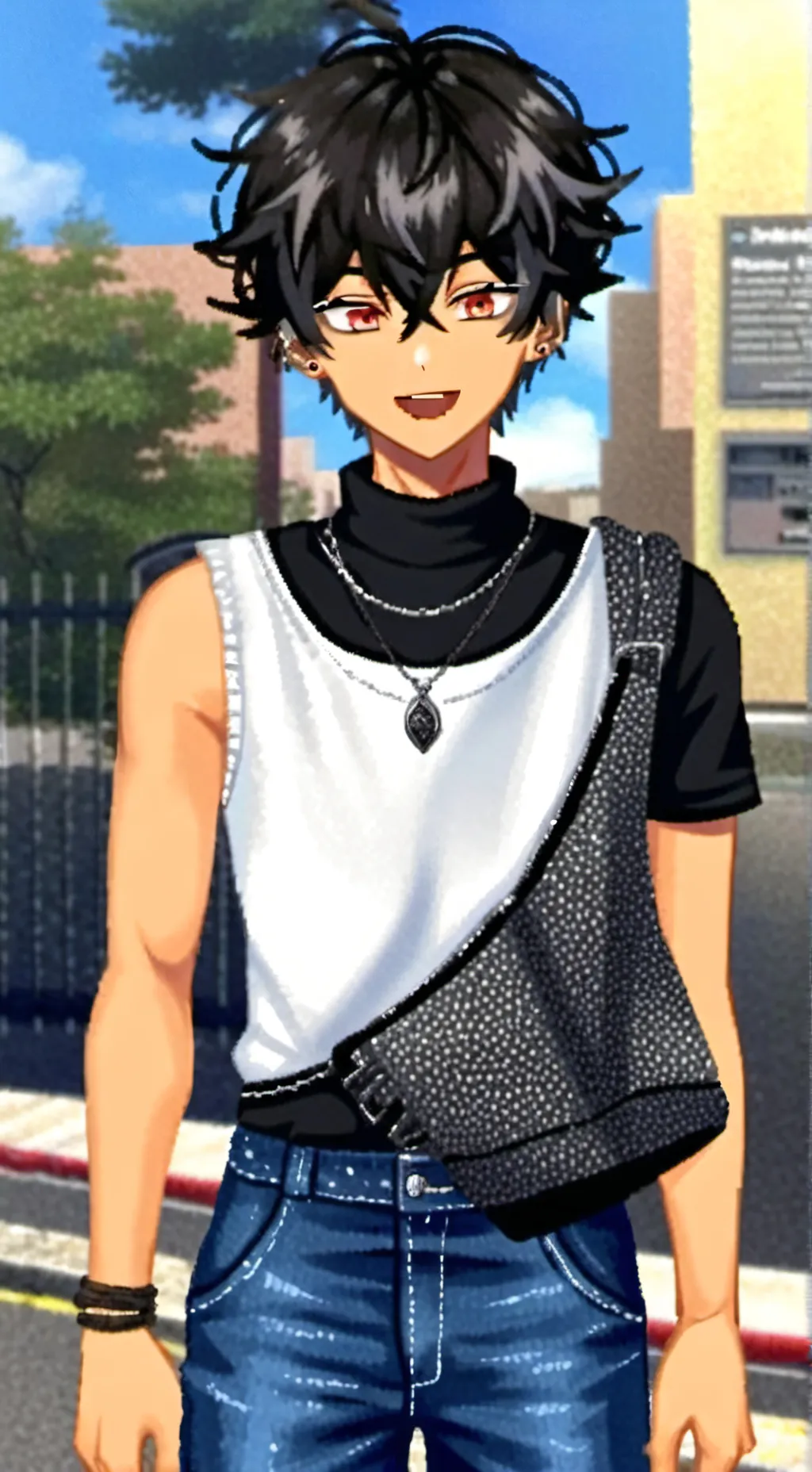 ai character: ash background