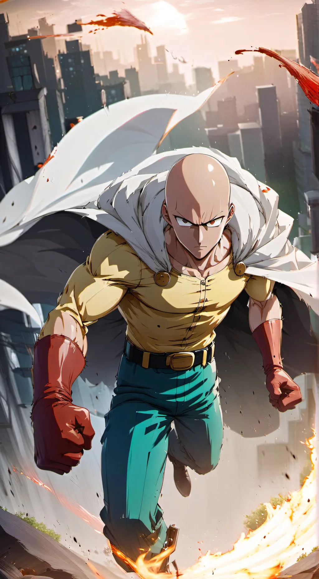 ai character: Saitama background