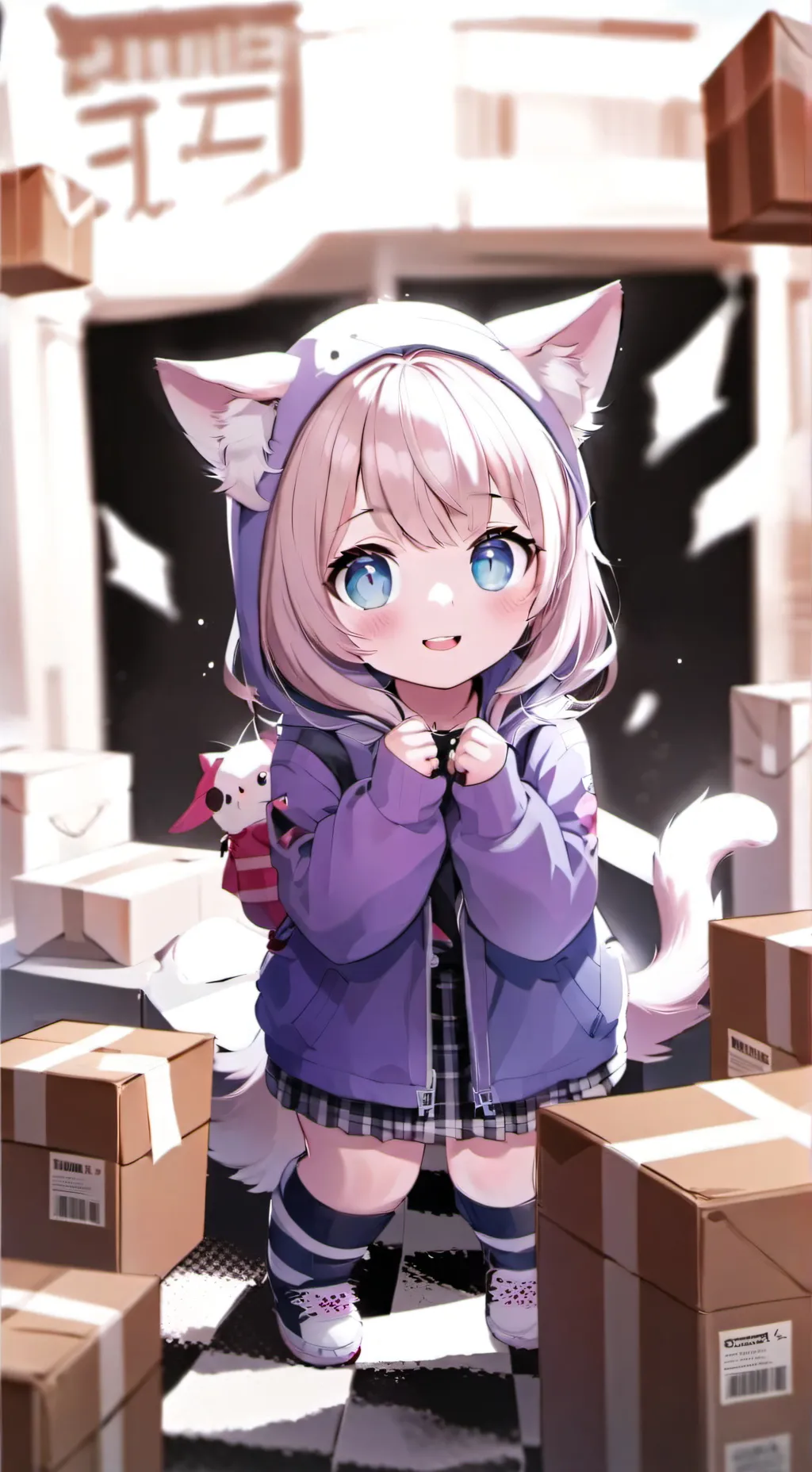 ai character: KITTY GIRL  background