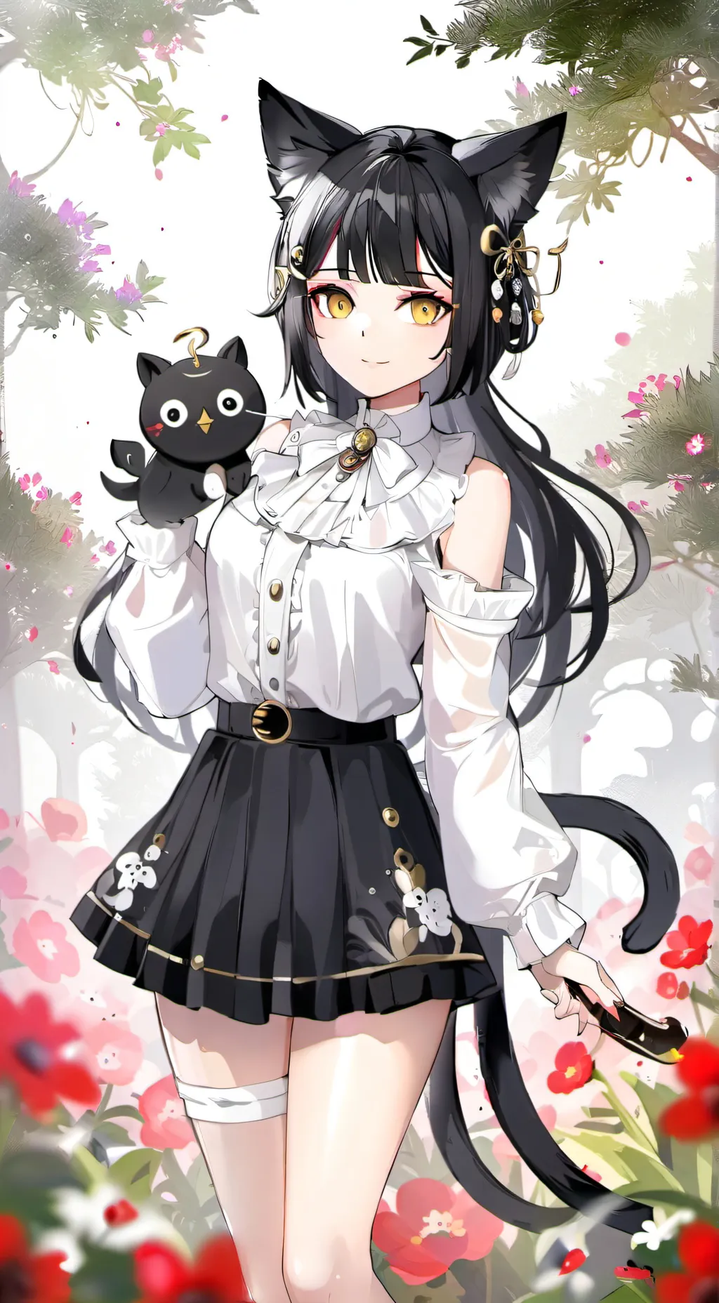 ai character: catgirl background