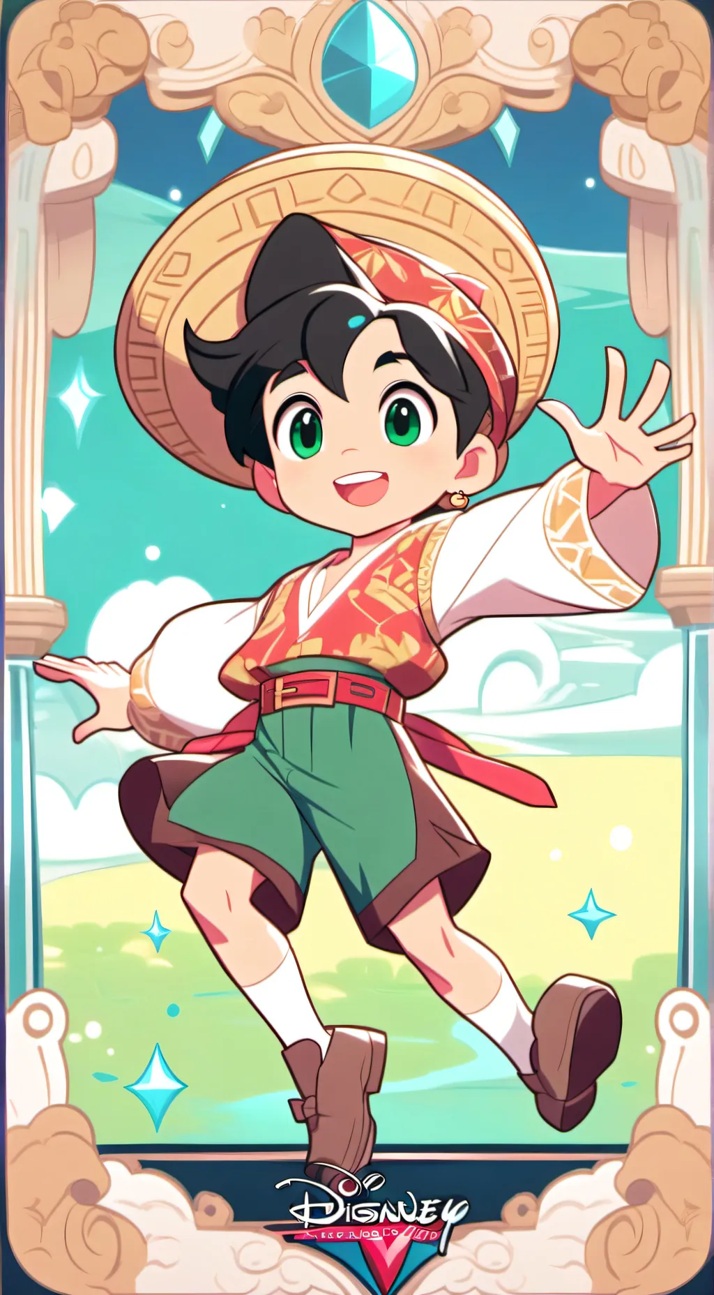 ai character: Labubu  background