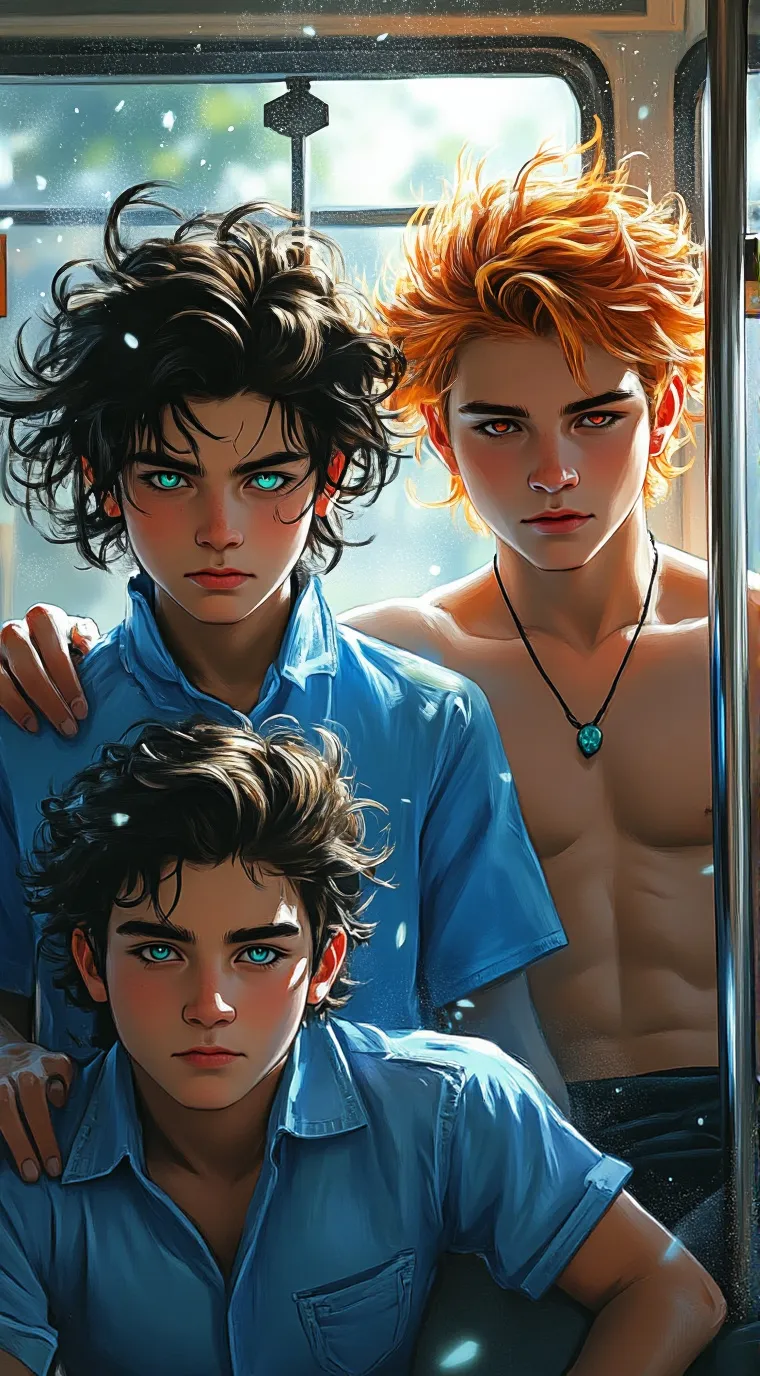 ai character: Blue Lock bus trip background