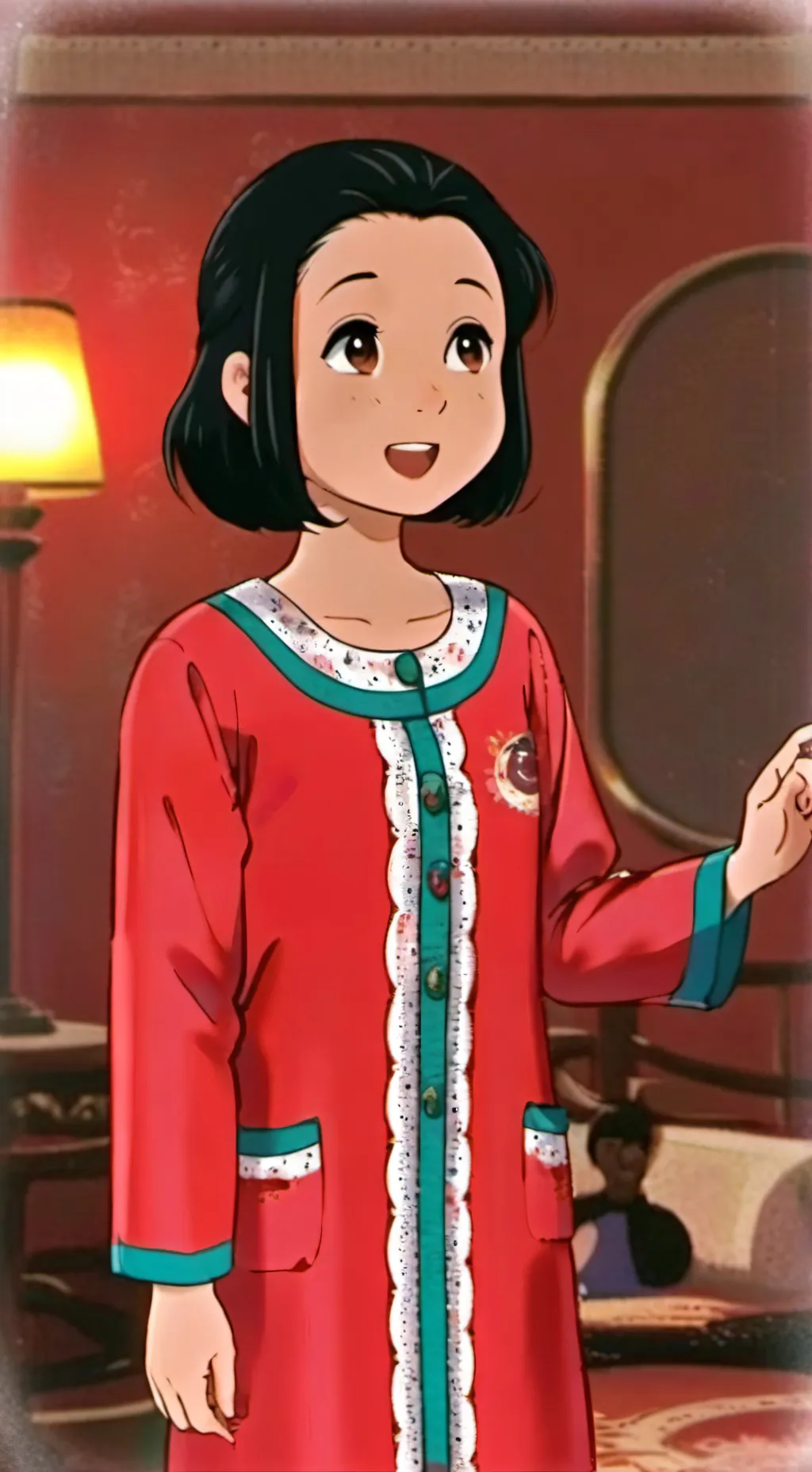 ai character: Little Lulu  background