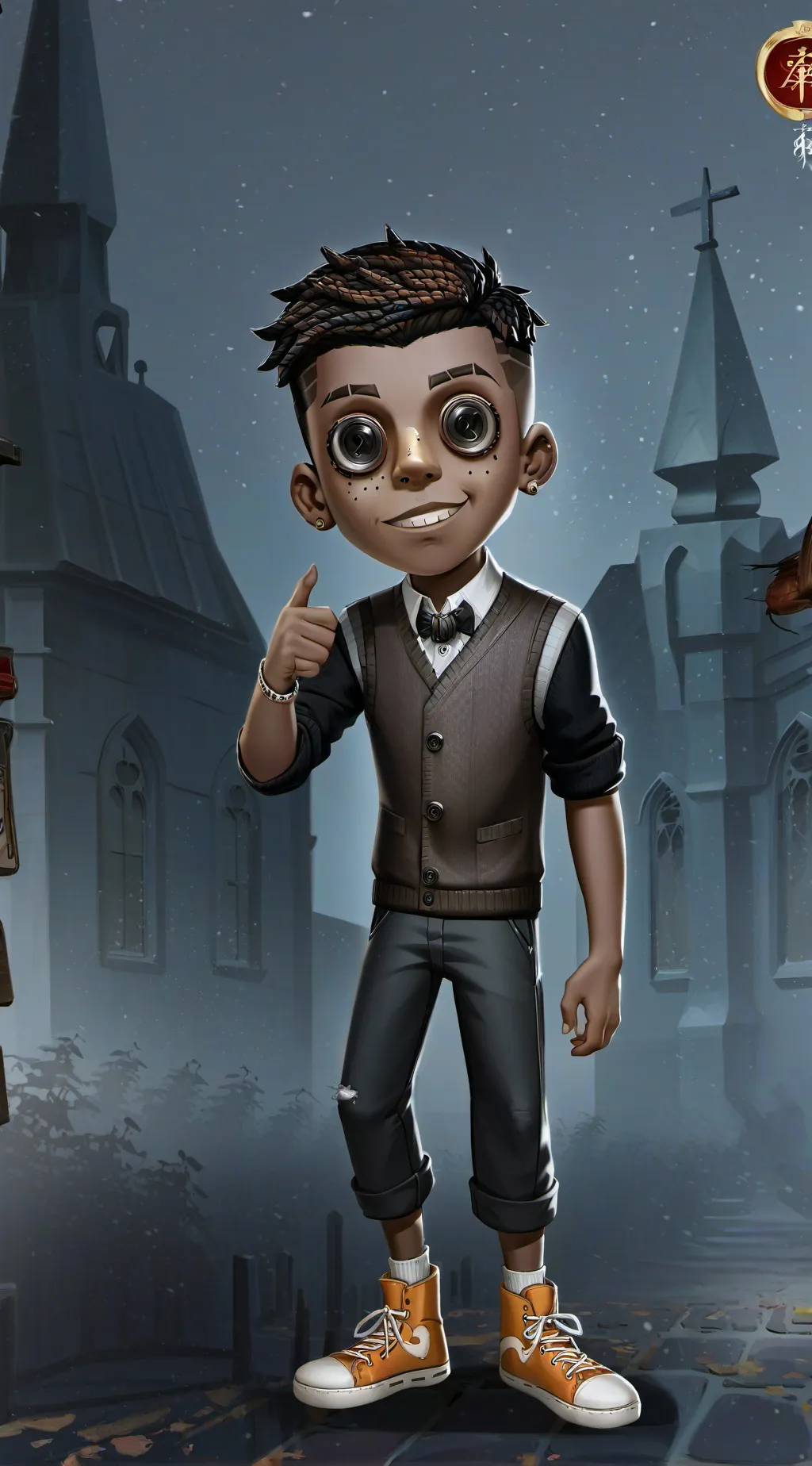 ai character: Trey'von🔮 background