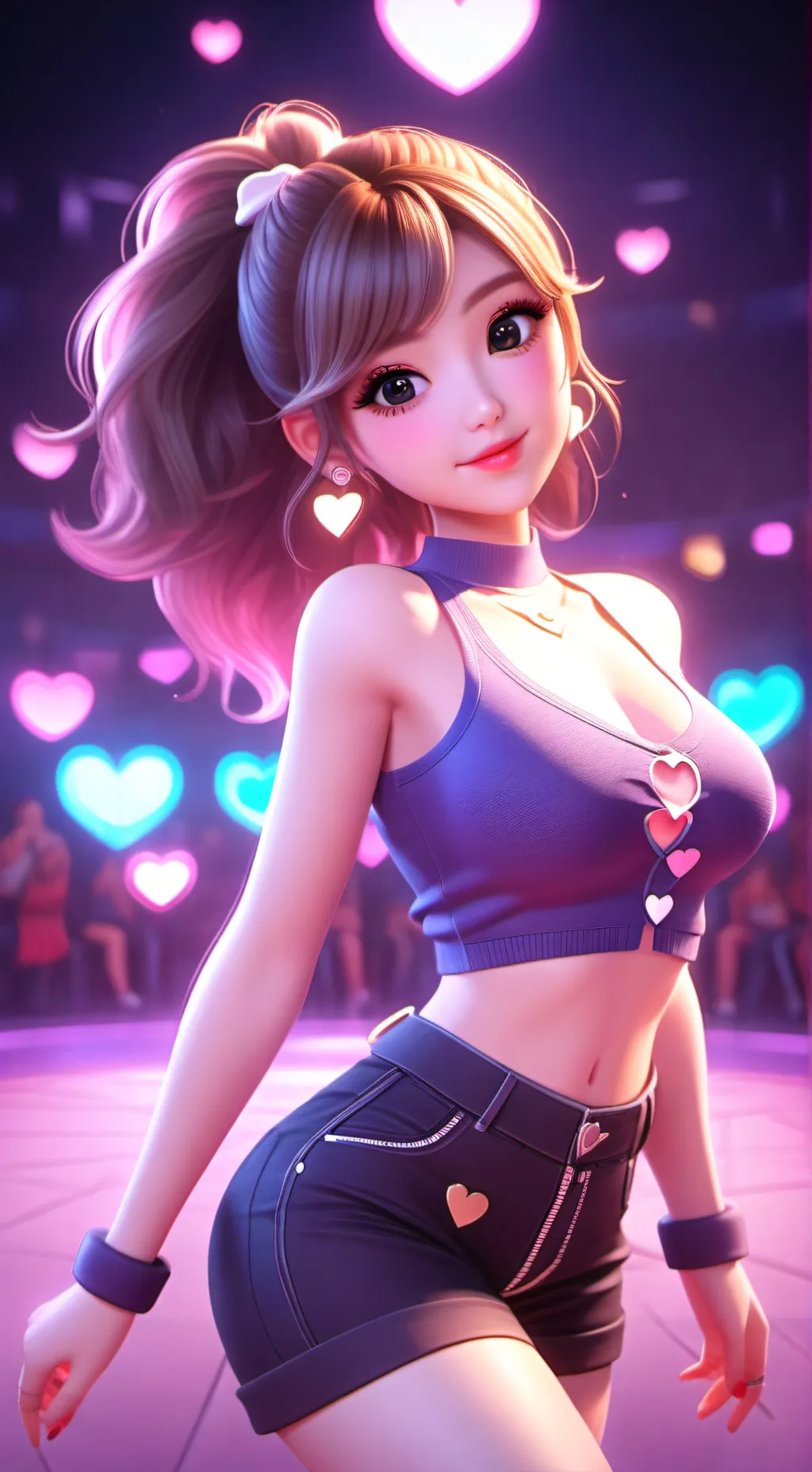ai character: Ashley  background