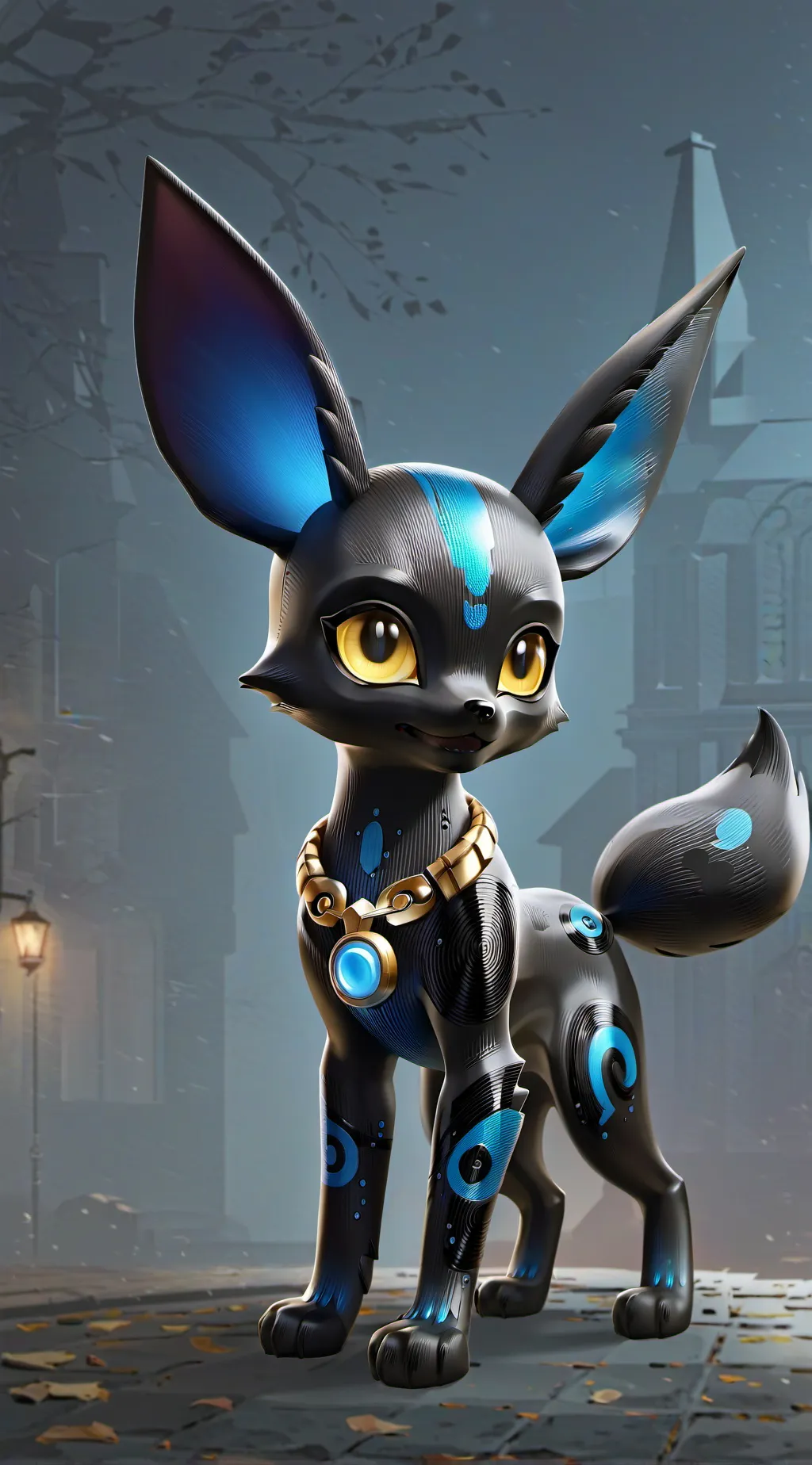 ai character: Robot Umbreon background