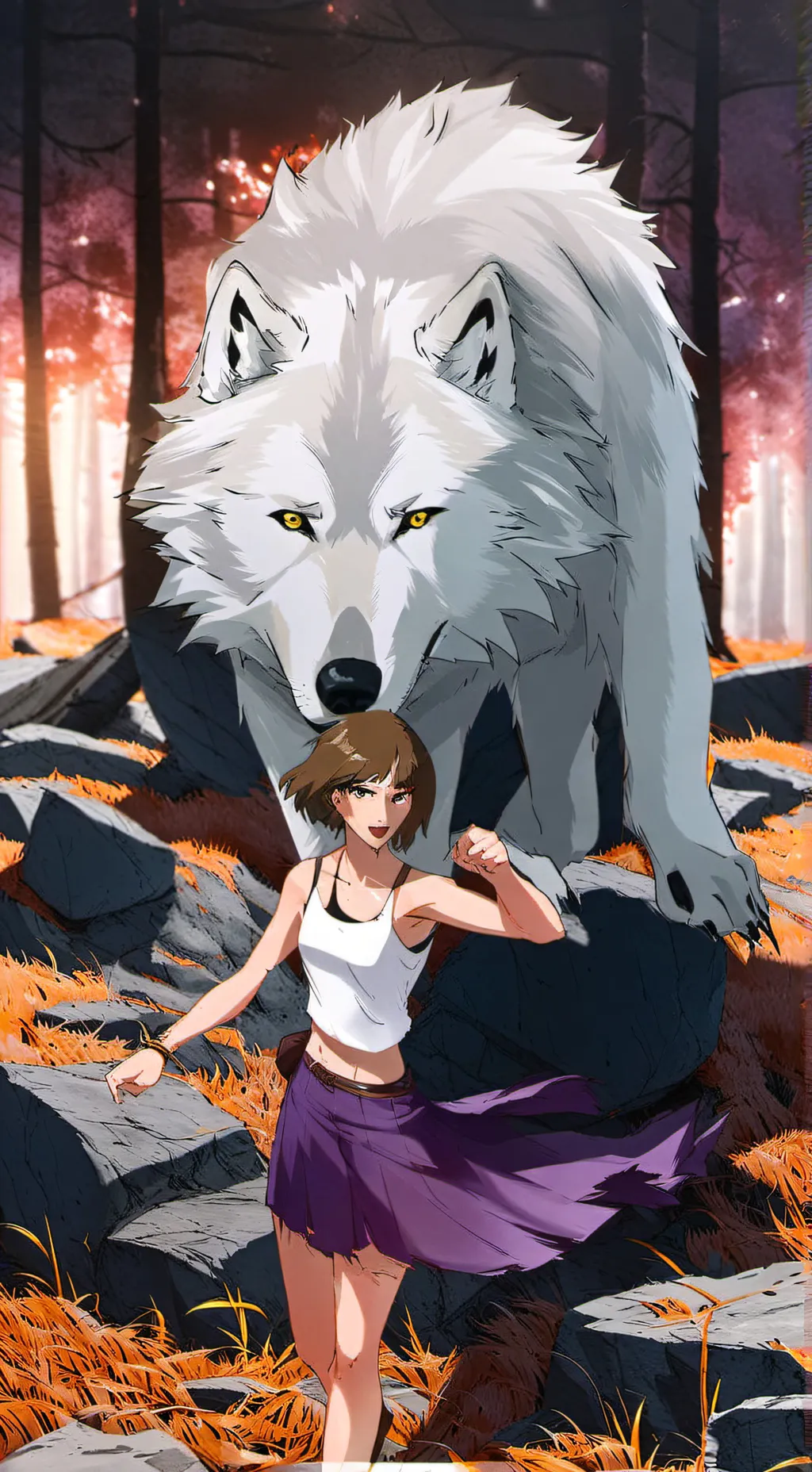 ai character: Princess mononoke background
