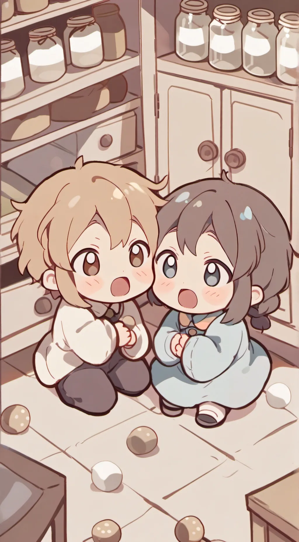ai character: Milk Babies background